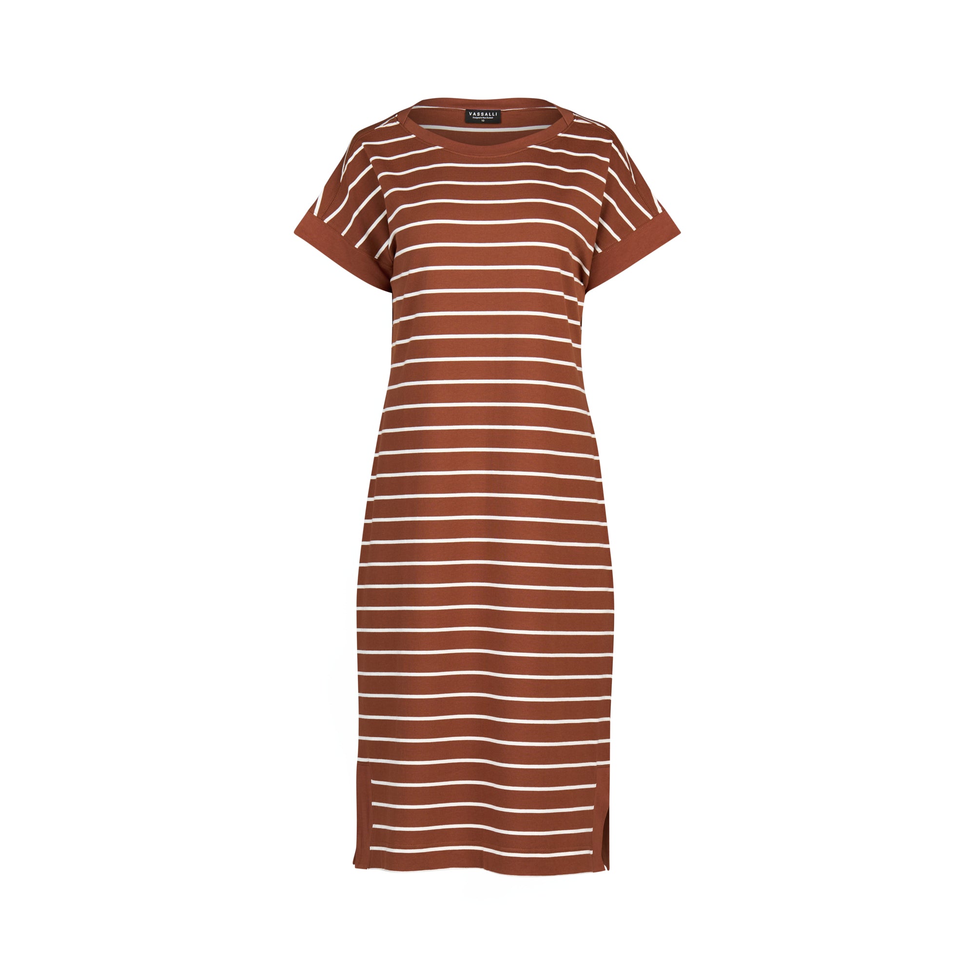 6120 Dress - Pecan Stripe - Vassalli