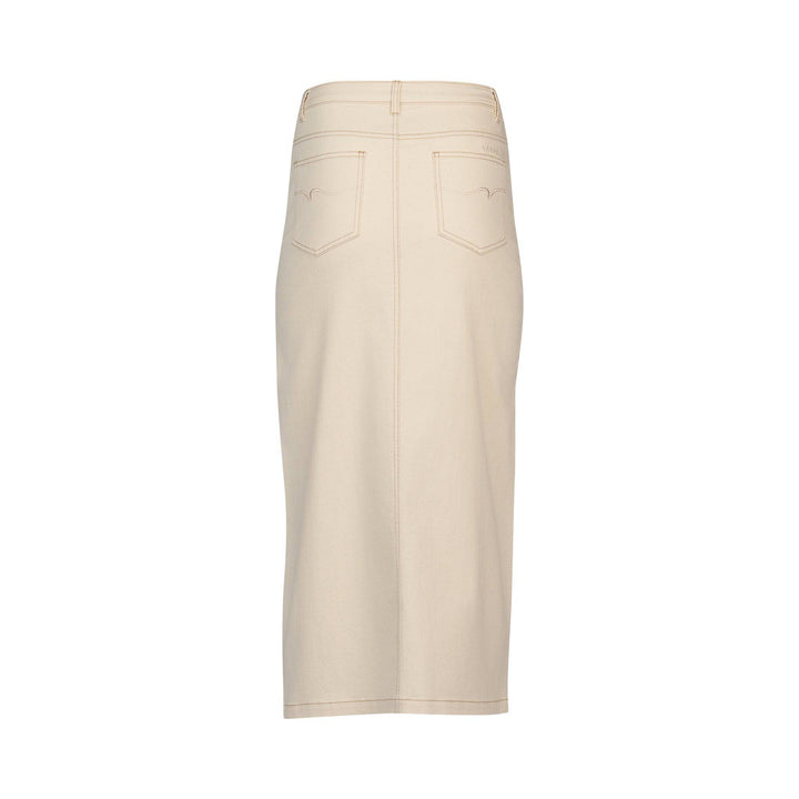 7056 Mid Length Skirt - Bone - Vassalli