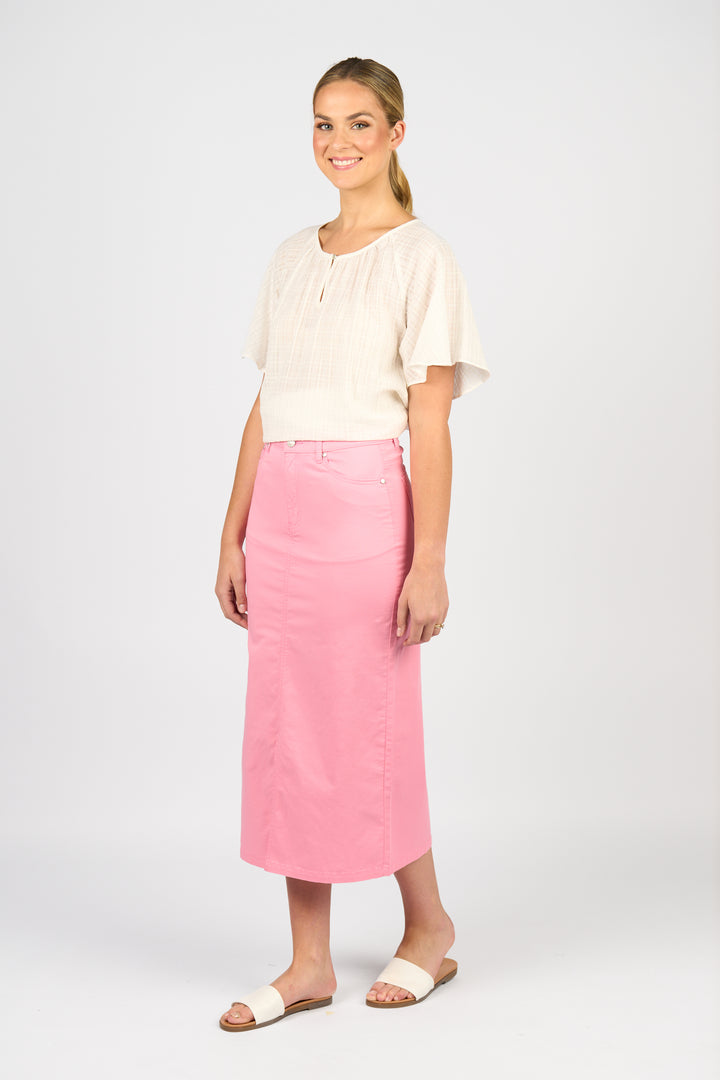 7056 Mid Length Skirt - Jam - Vassalli