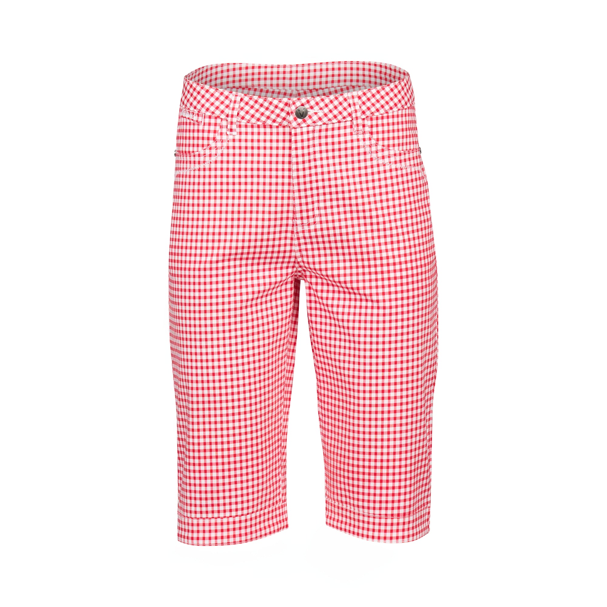 H1001ALW Lightweight Shorts - Red Gingham - Vassalli