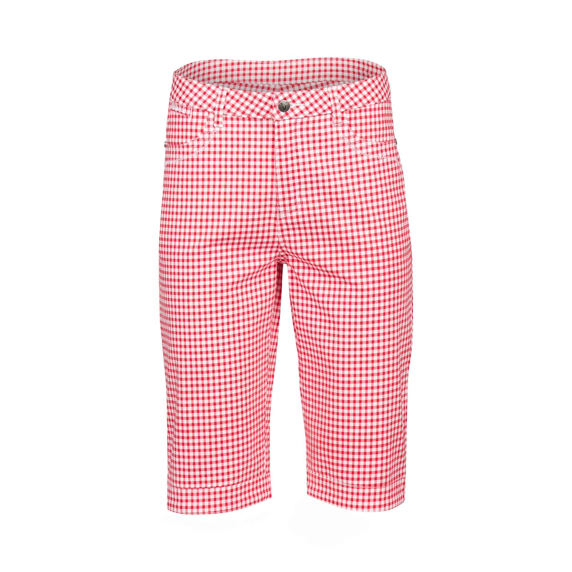 H1001ALW Lightweight Shorts - Red Gingham - Vassalli