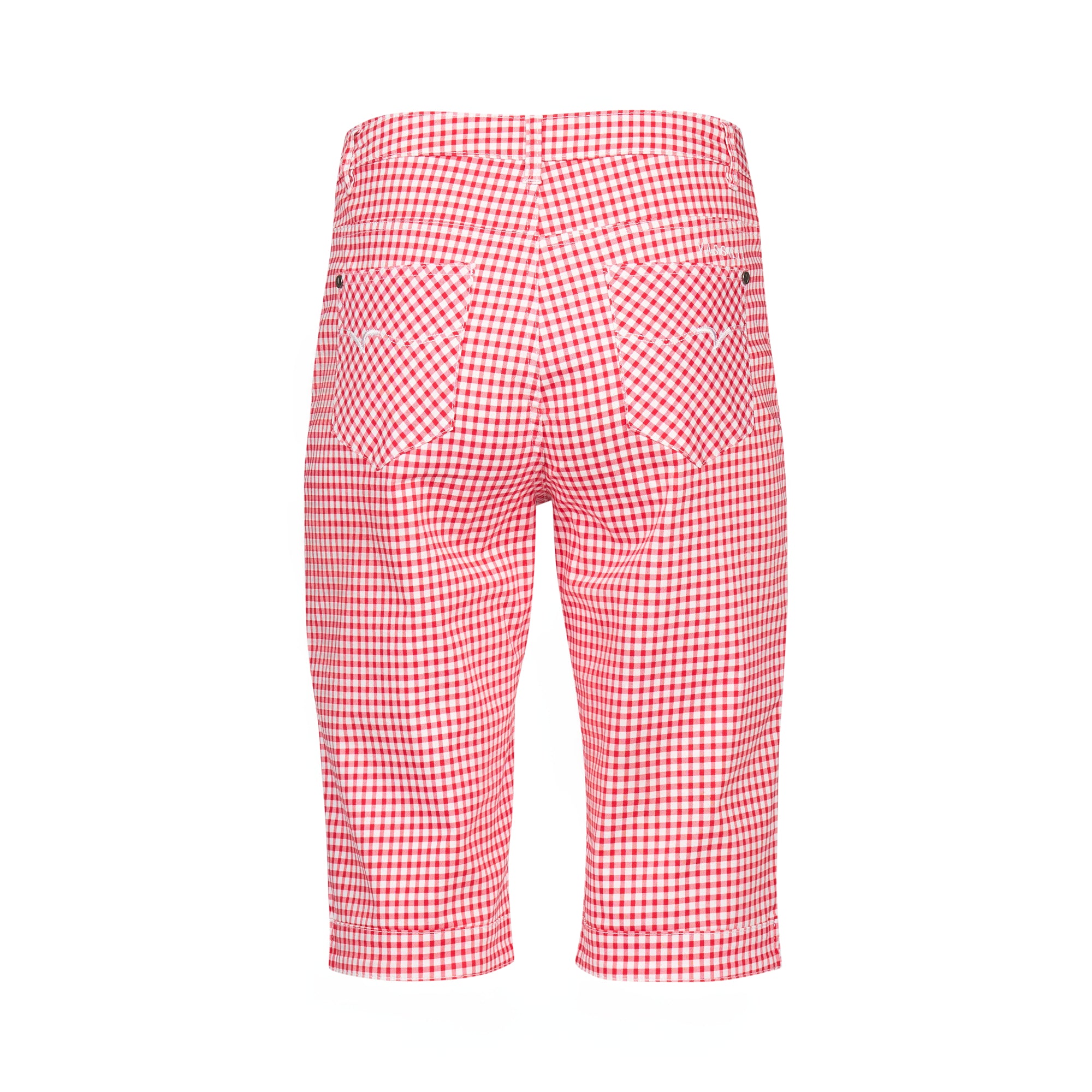 H1001ALW Lightweight Shorts - Red Gingham - Vassalli