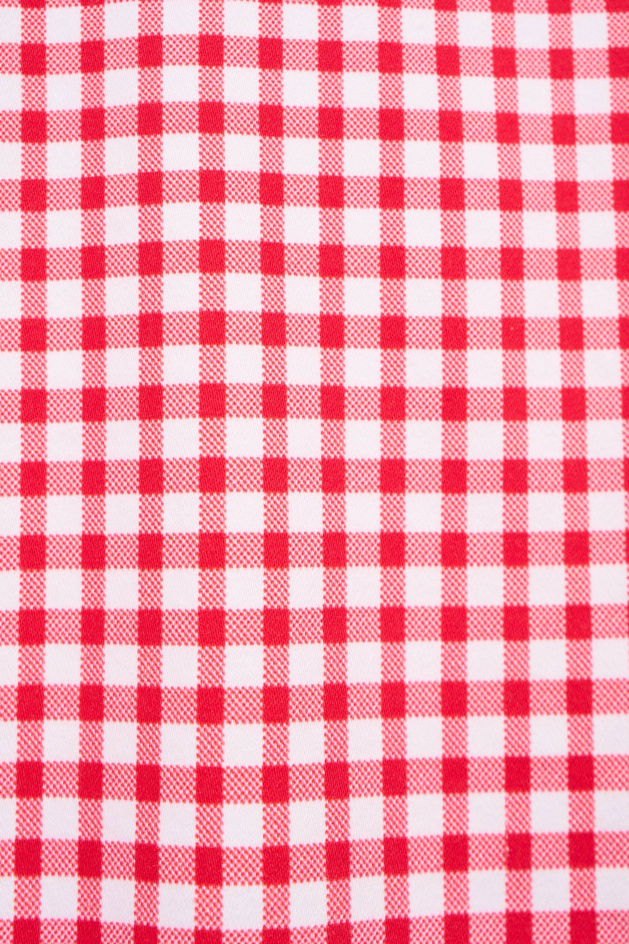 H1001ALW Lightweight Shorts - Red Gingham - Vassalli
