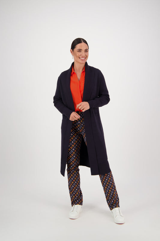 1065 Ink - Open Longline Cardi with Pockets