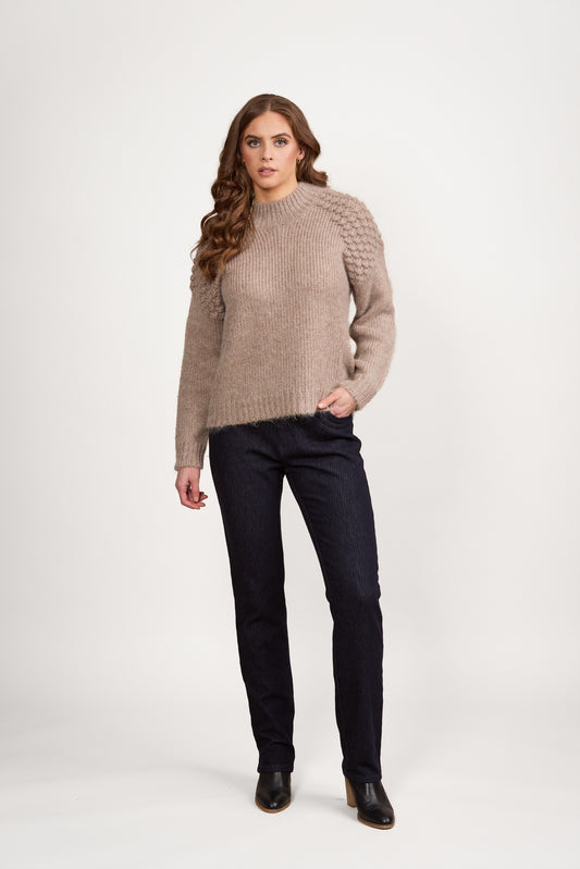 1081 Twig - Bobble Detail Sweater with High Neck - Vassalli