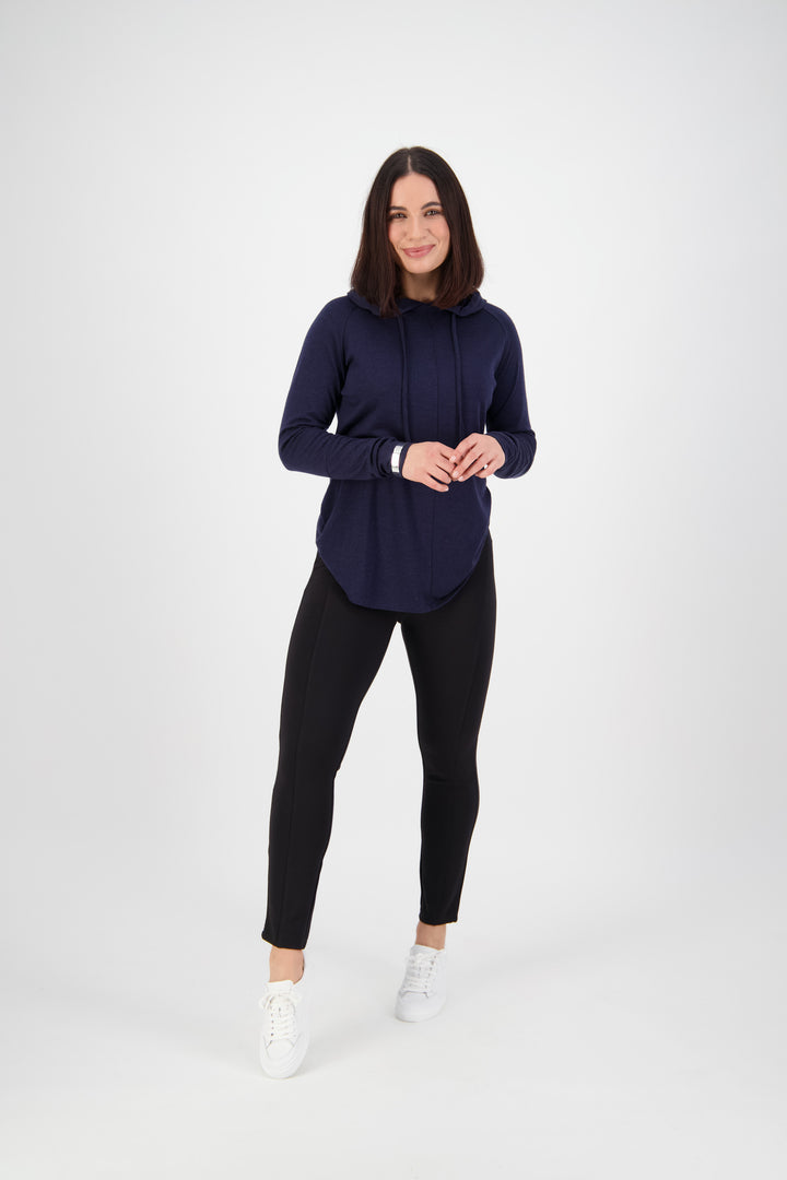 12105 Black - Skinny Leg Ankle Grazer Ponti Pull-On - Vassalli