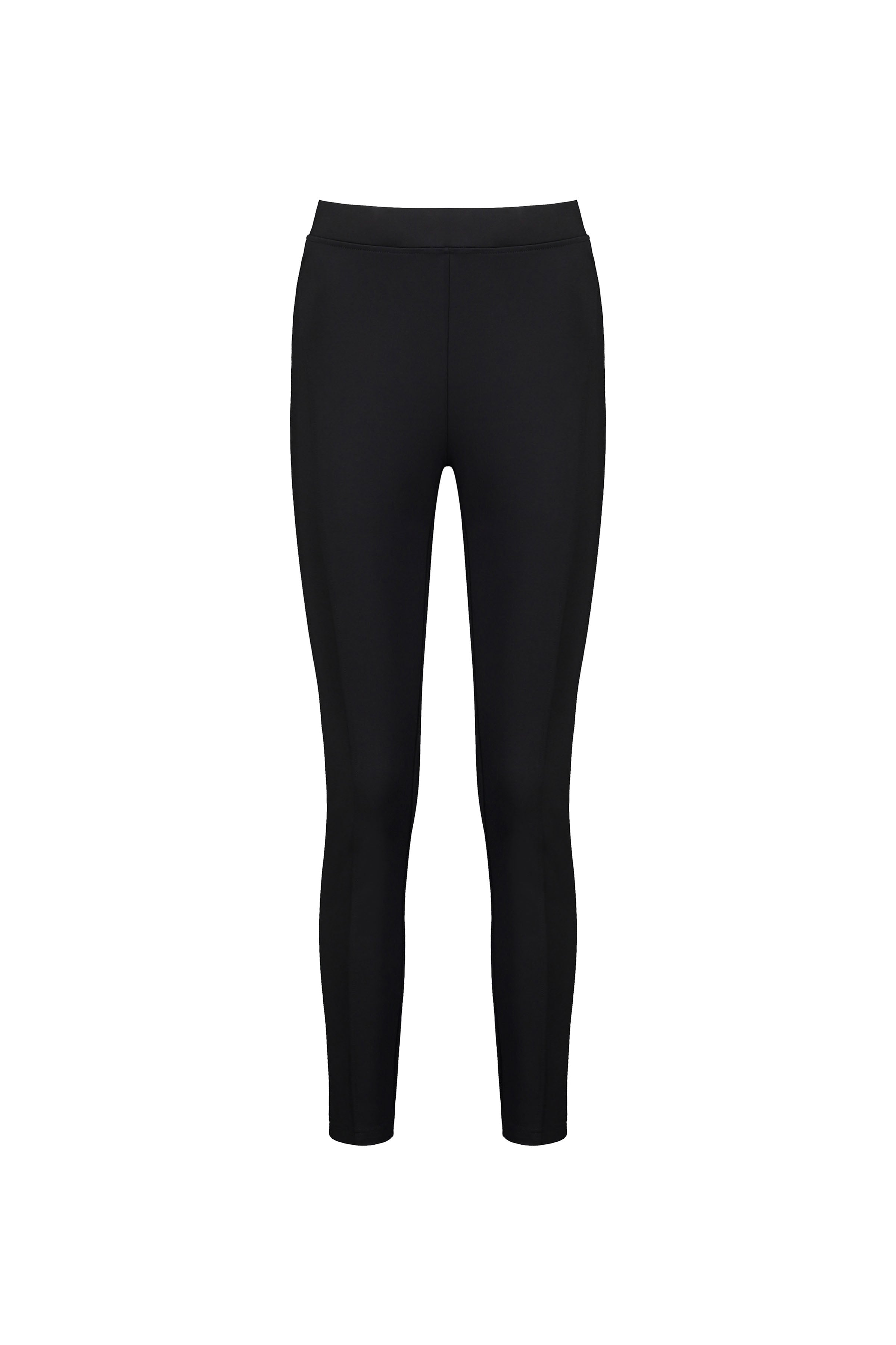 12105 Black - Skinny Leg Ankle Grazer Ponti Pull-On - Vassalli
