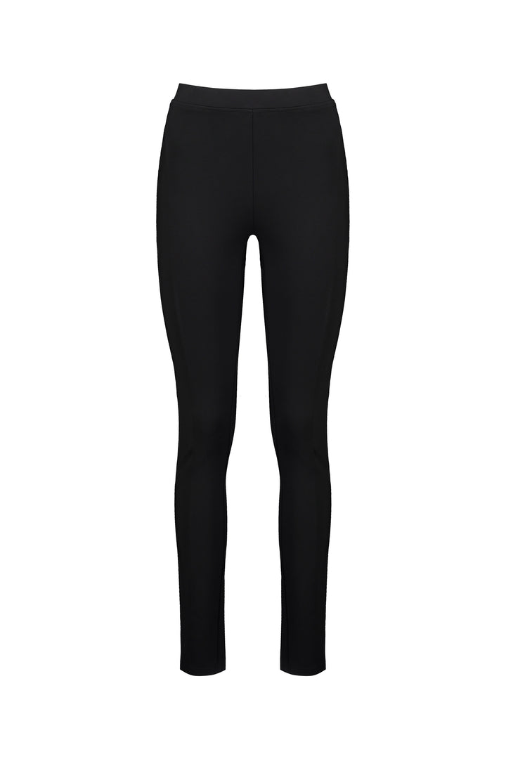 12106 Black - Skinny Leg Full Length Ponti Pull-On - Vassalli