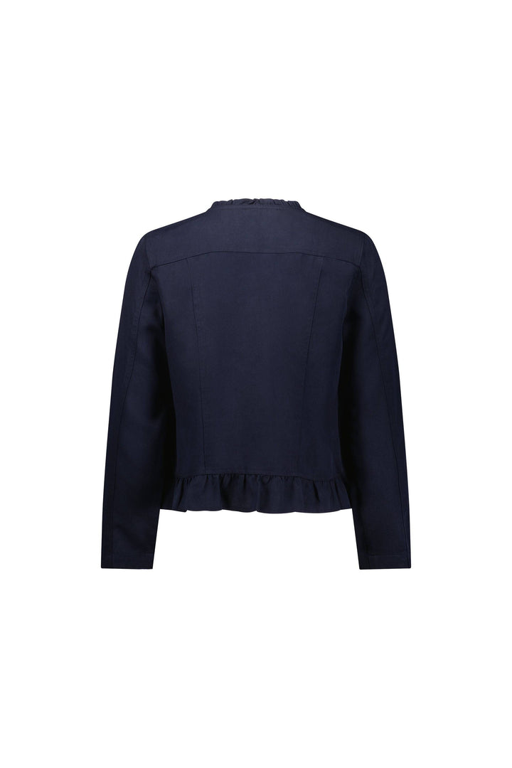2047N Ink - Jacket with Frill Hem - Vassalli