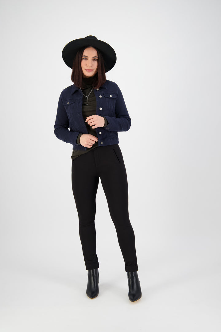 2053K Carbon - Knit Denim Button-Up Jacket - Vassalli