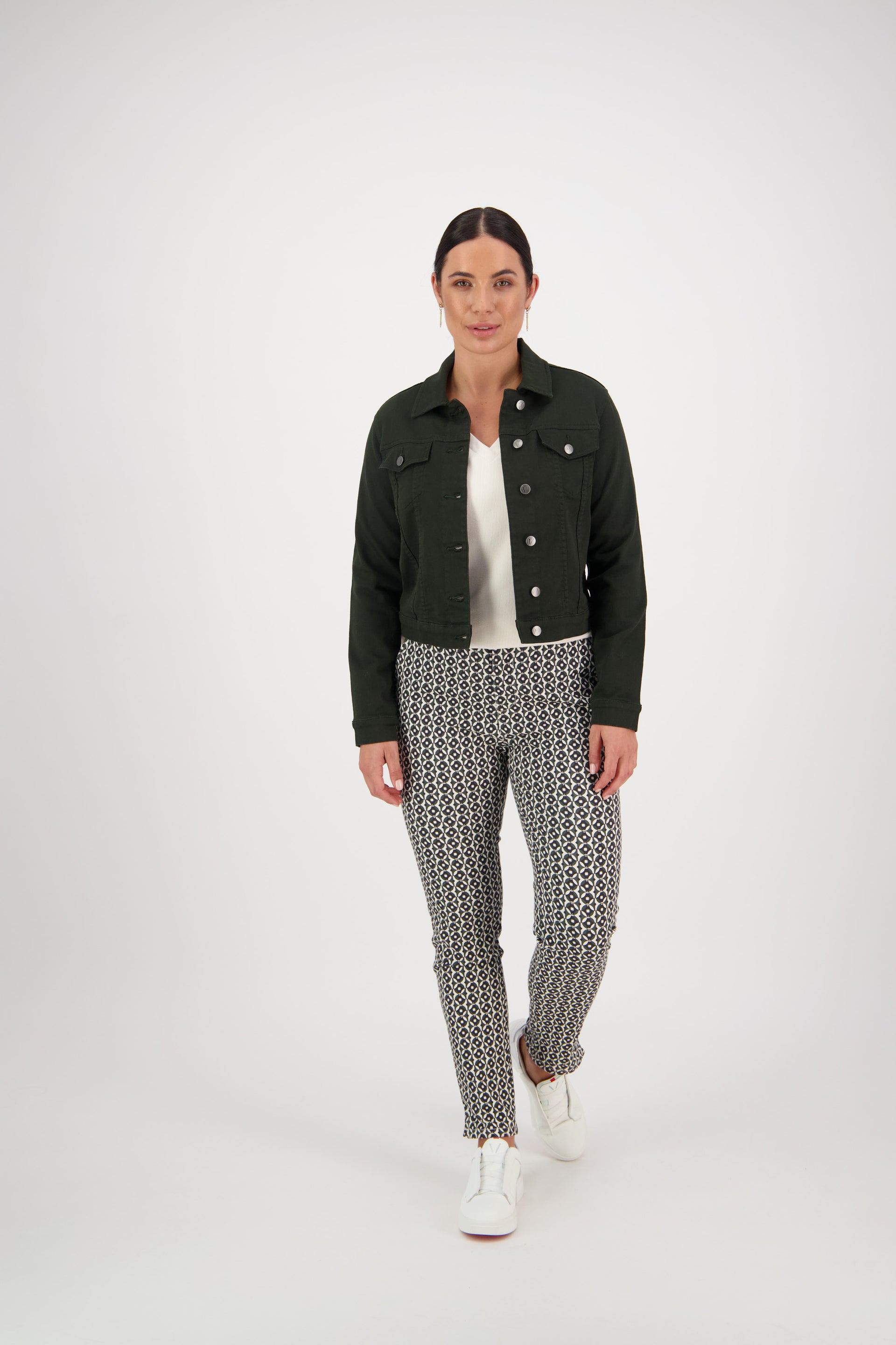 2053K Forest - Knit Denim Button-Up Jacket - Vassalli