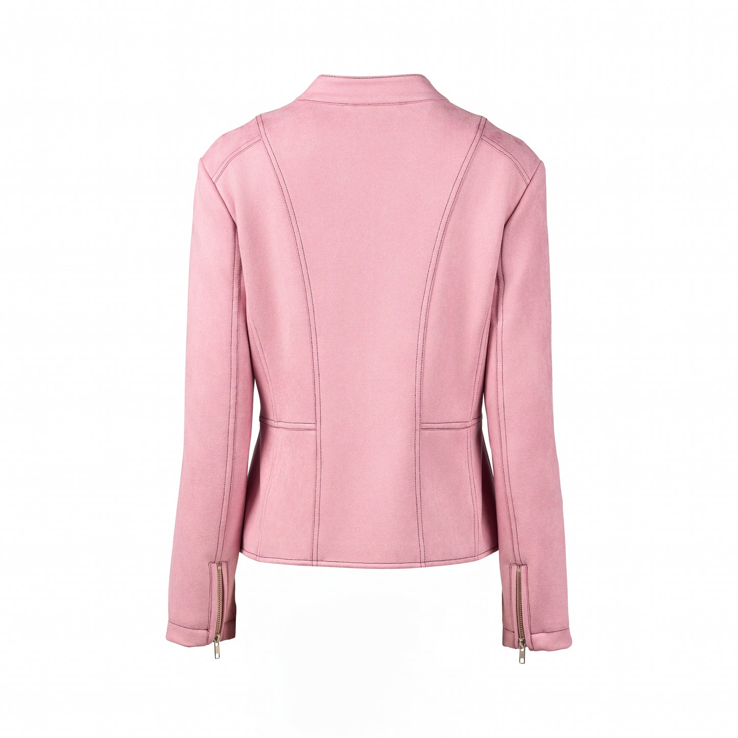 2059B Rose - Long Sleeve Lined Zip Up Jacket with Front Zip detailing - Vassalli