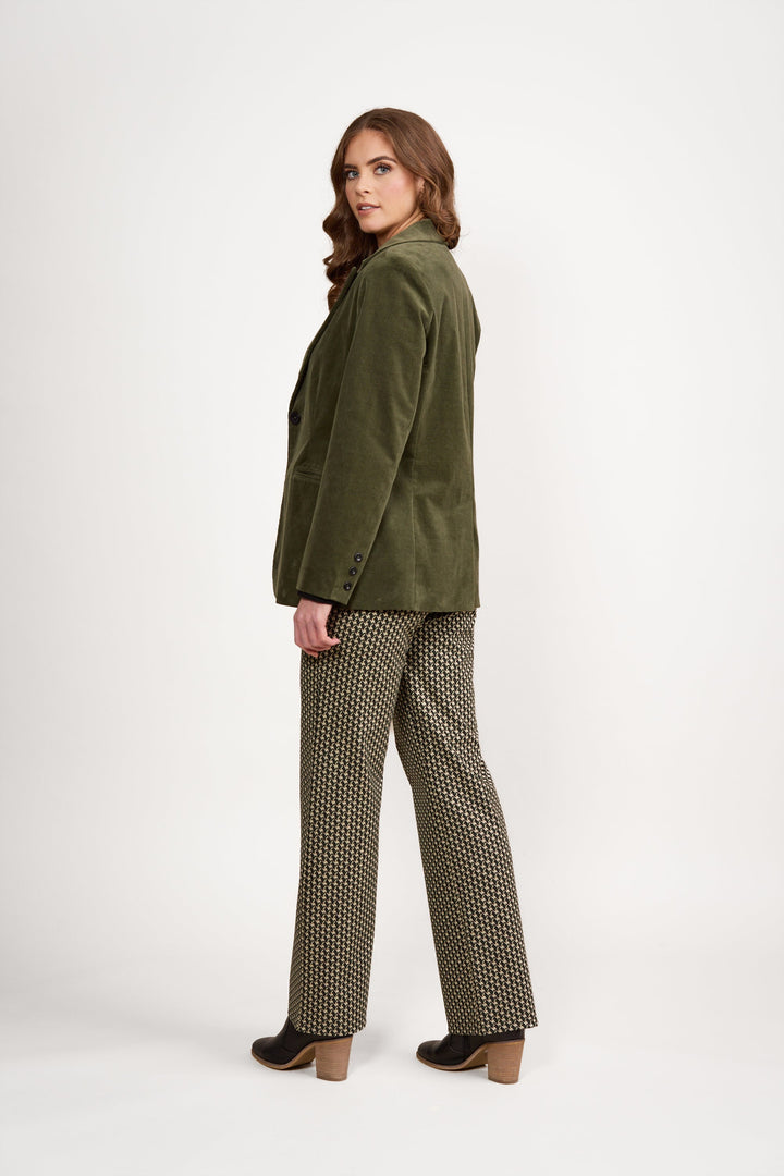 2063M Deep Sage - Shaped Pinwale Cord Blazer - Vassalli