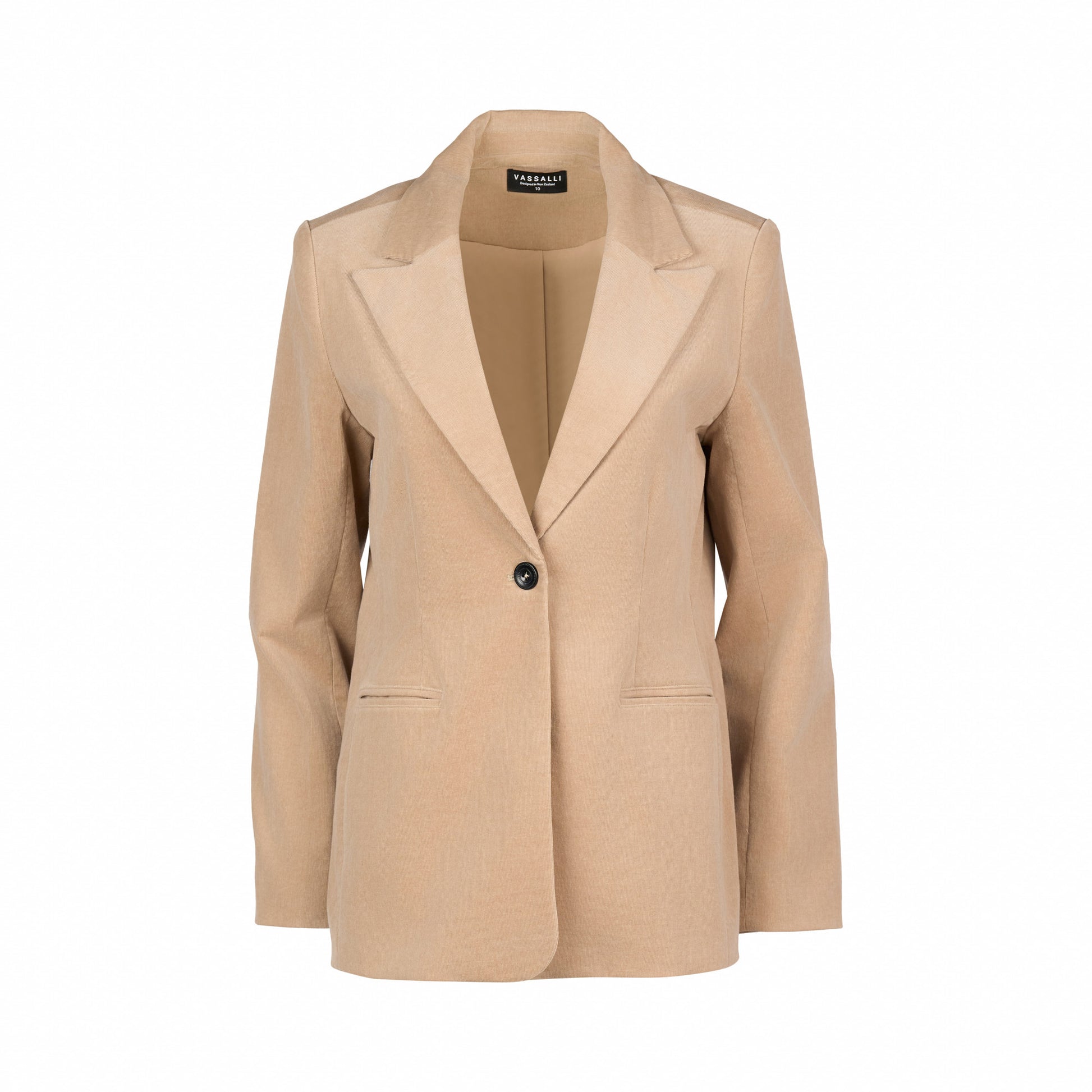 2063M Oat - Shaped Pinwale Cord Blazer - Vassalli