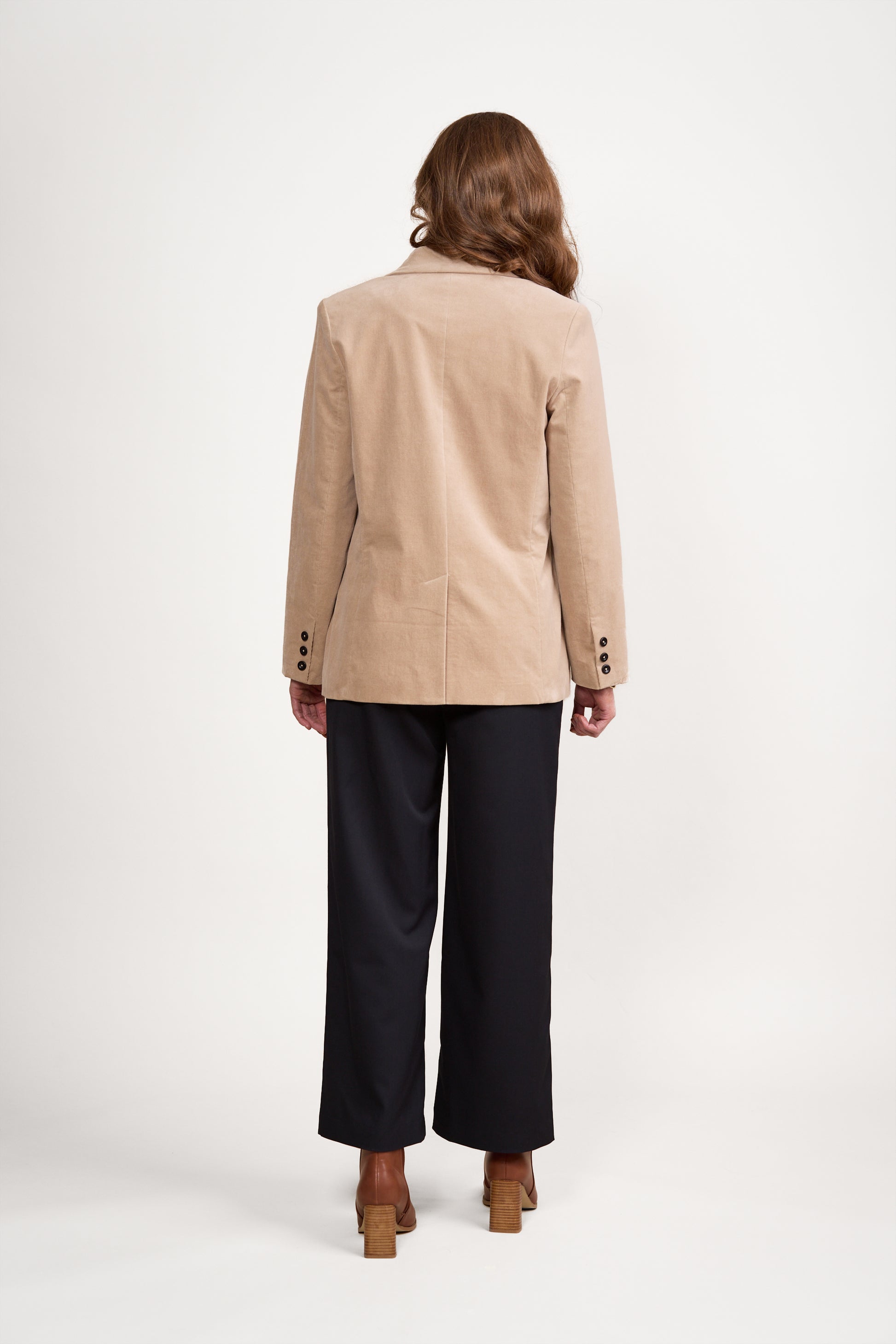 2063M Oat - Shaped Pinwale Cord Blazer - Vassalli