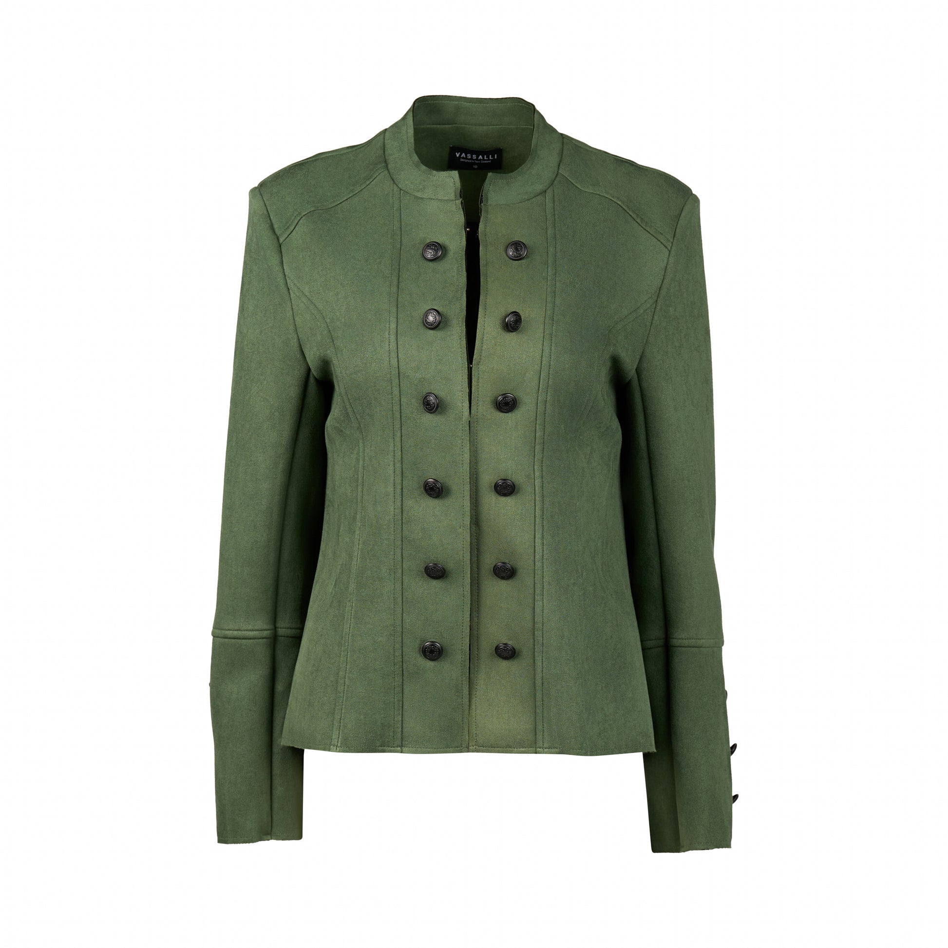 2078 Hunter - Military Style Jacket with Button Front Detail - Vassalli