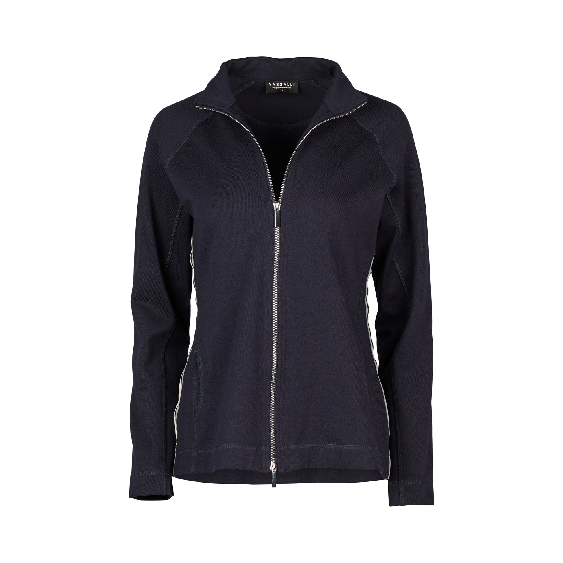 2080 Ink - Zip Up Leisure Jacket with Side Stripe Detail - Vassalli