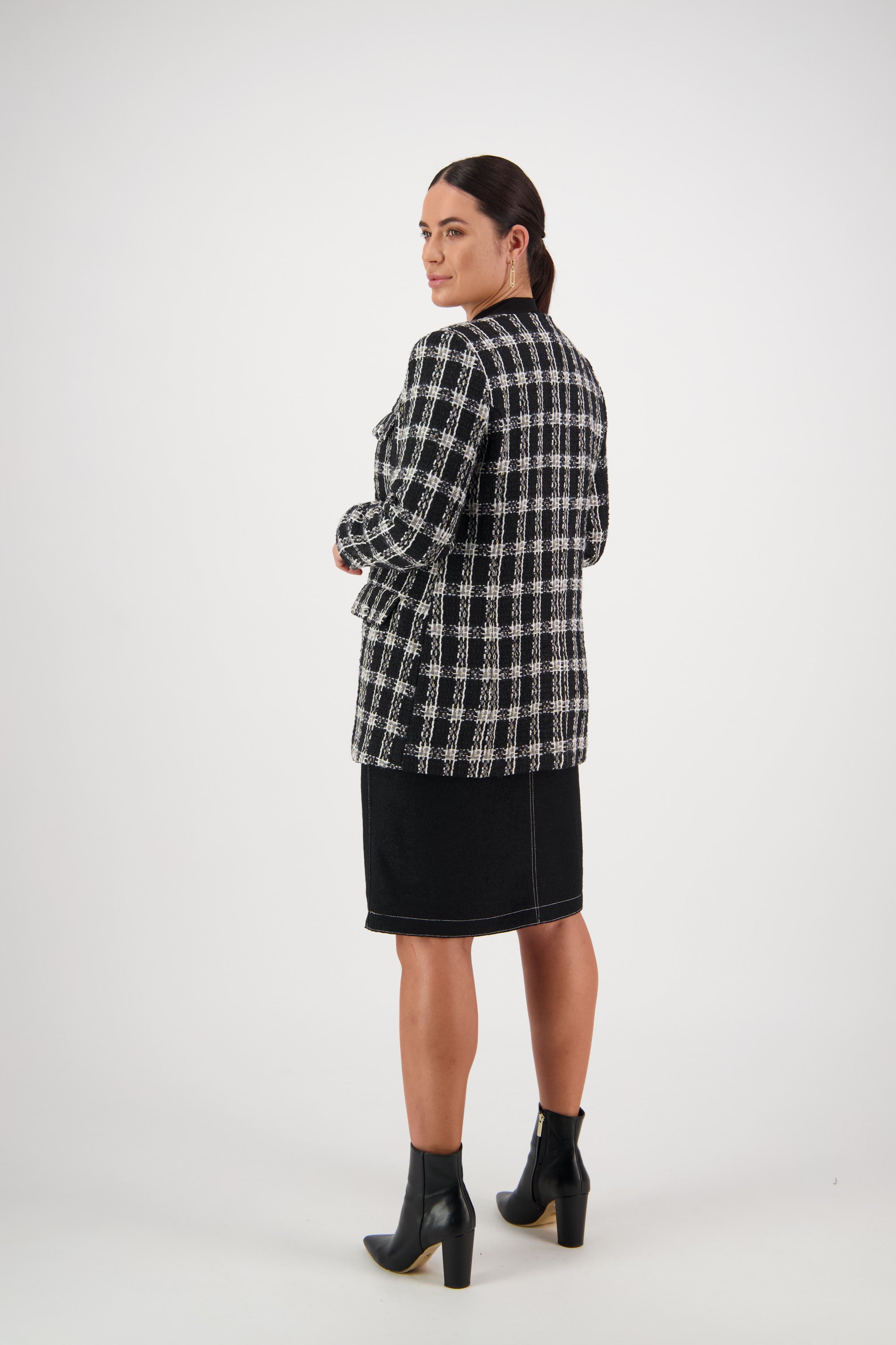 2081 Starlight - Mid Length Collarless Coat - Vassalli