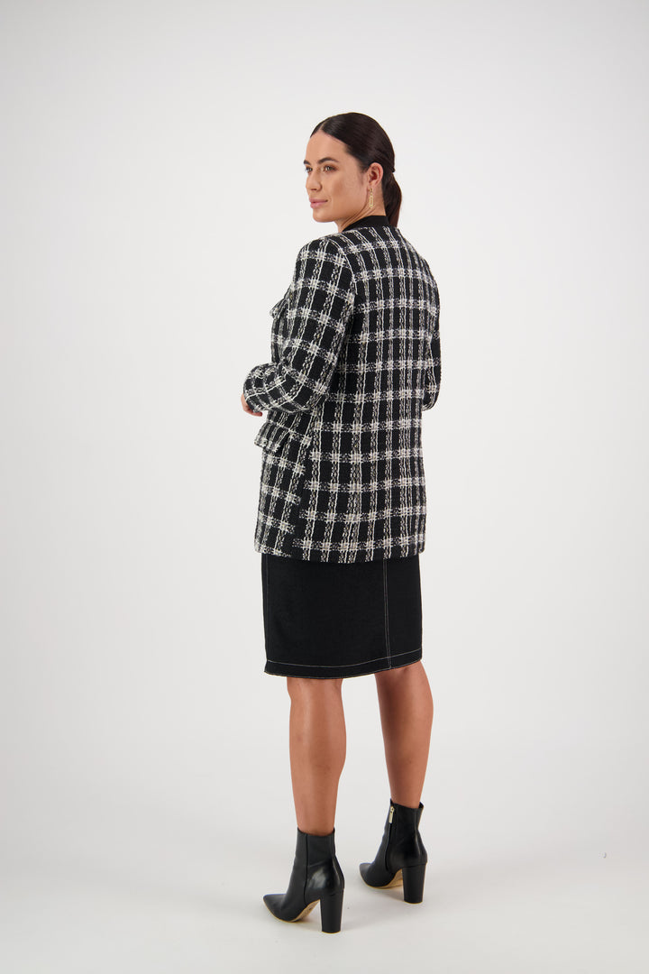 2081 Starlight - Mid Length Collarless Coat - Vassalli