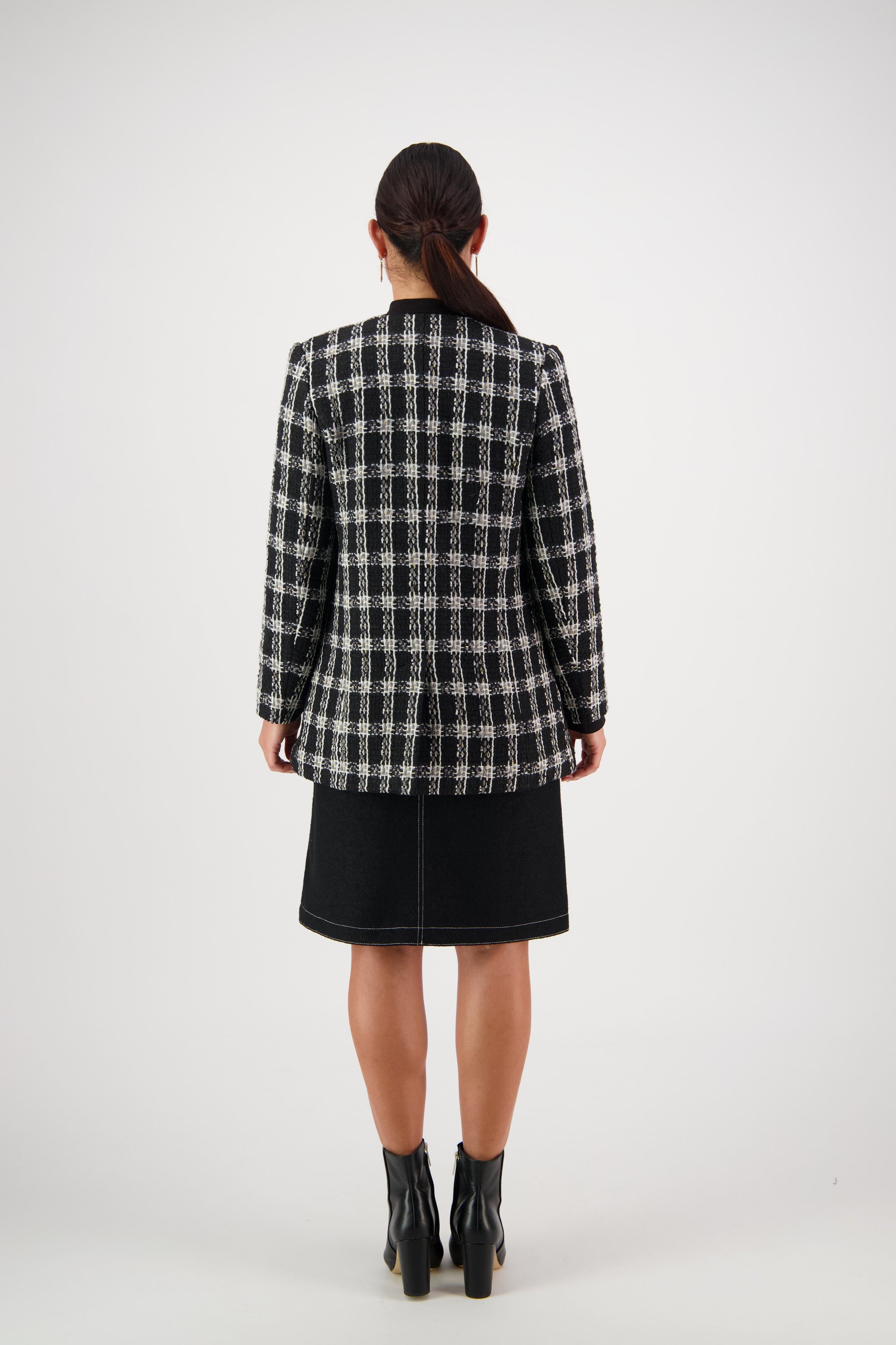2081 Starlight - Mid Length Collarless Coat - Vassalli