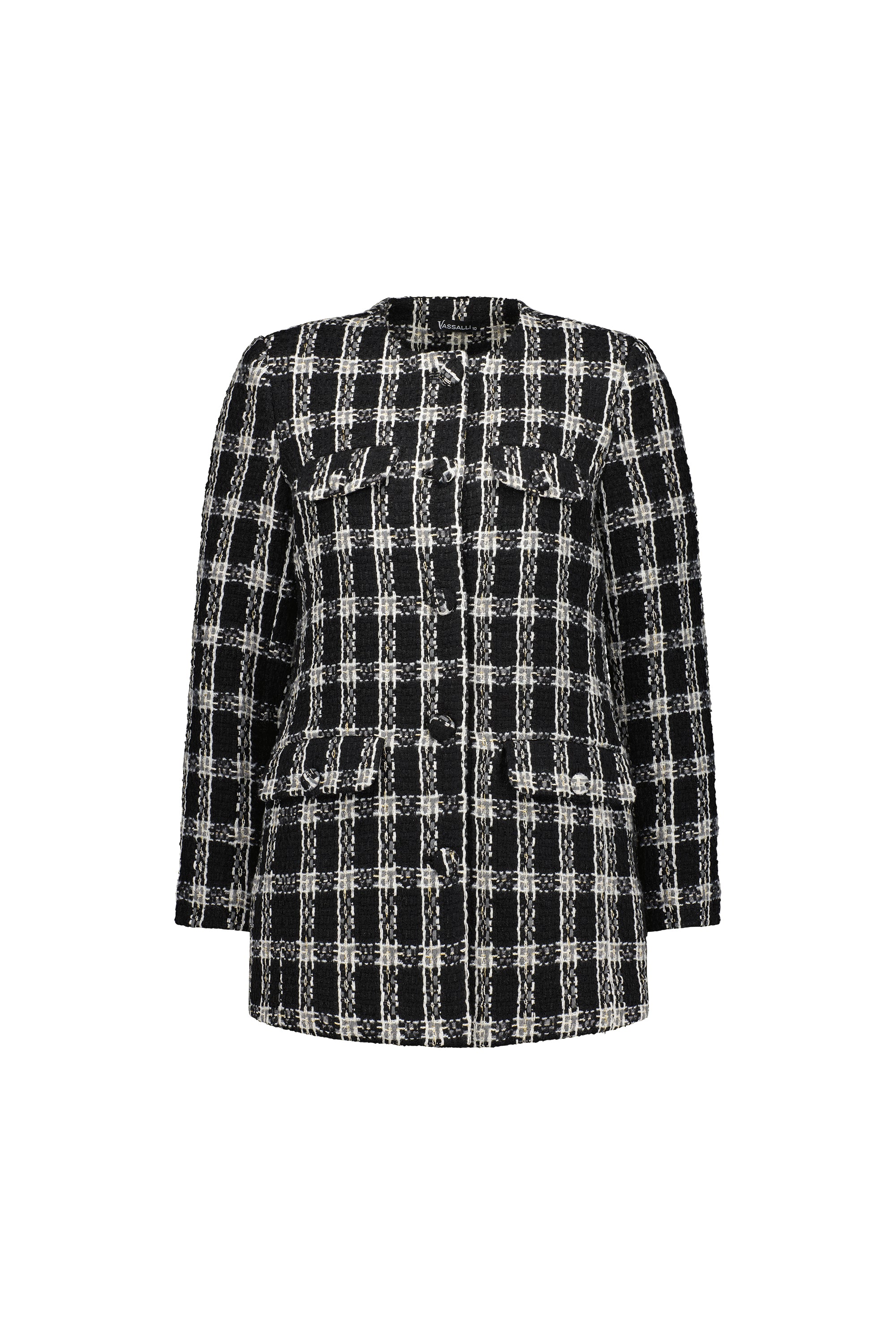 2081 Starlight - Mid Length Collarless Coat - Vassalli