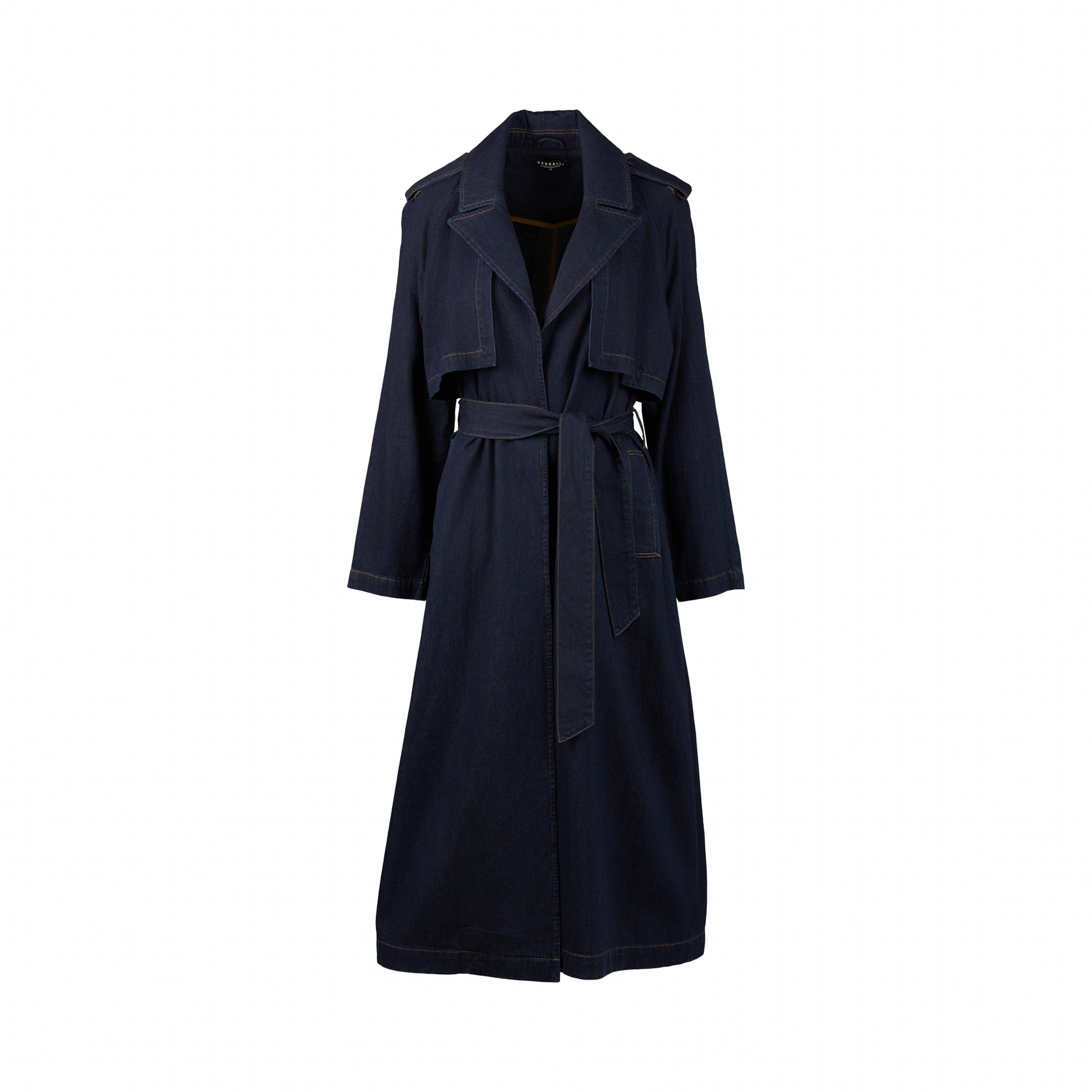 2098 Dark Denim - Denim Trench - Vassalli