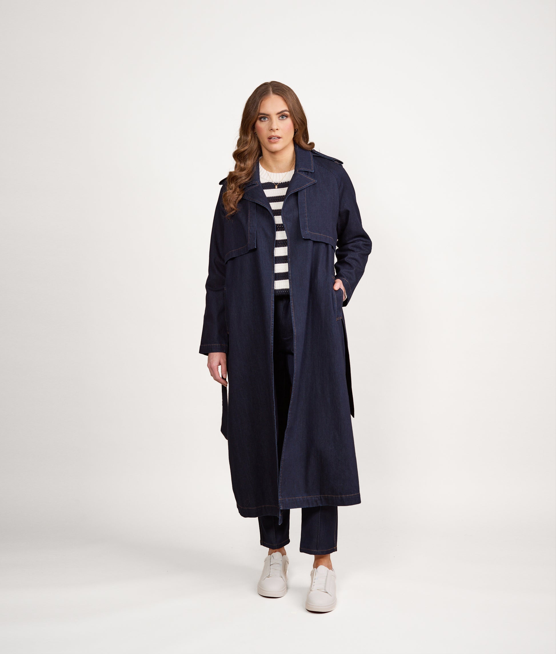 2098 Dark Denim - Denim Trench - Vassalli