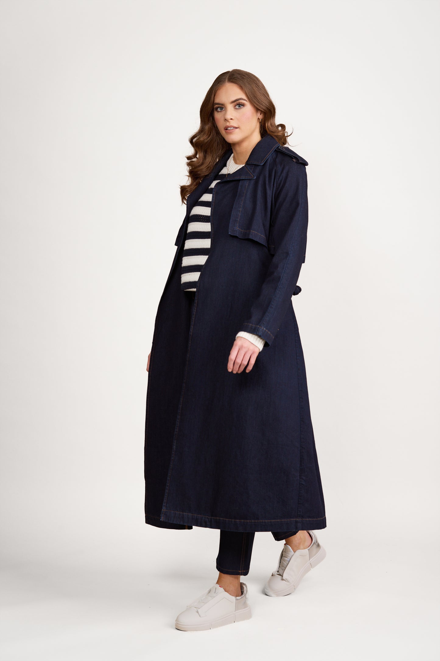 2098 Dark Denim - Denim Trench - Vassalli