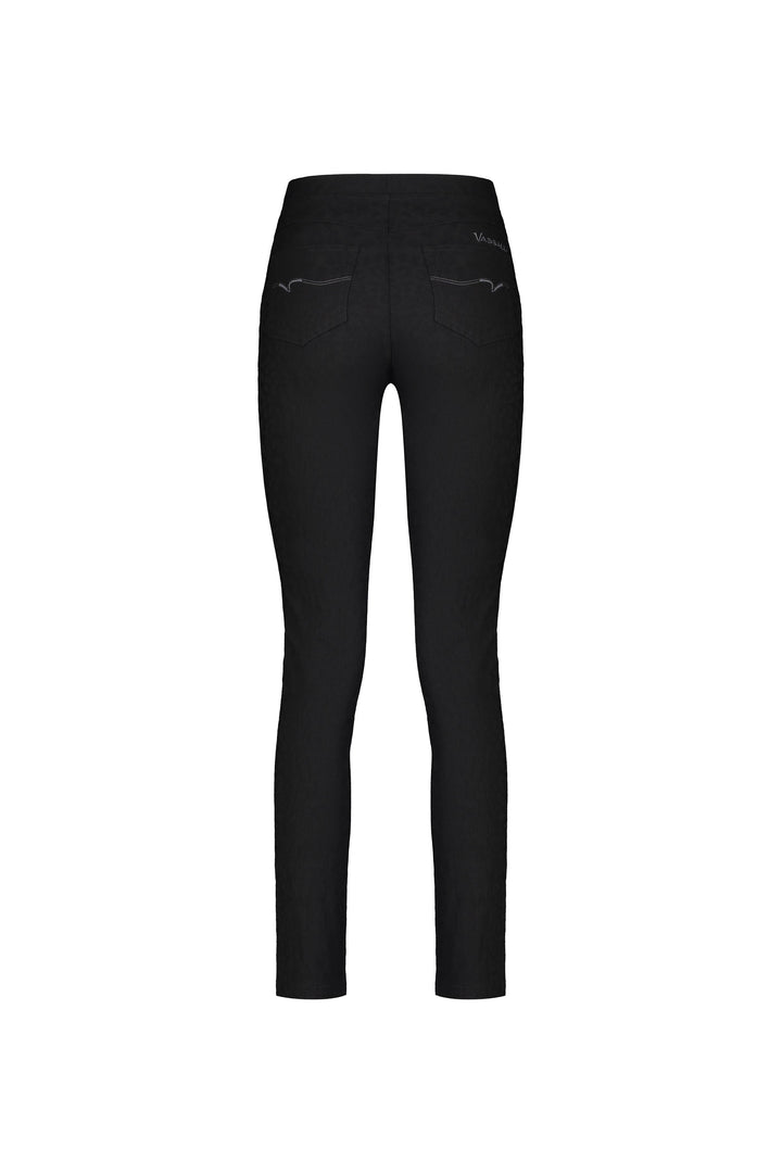230AF Black - Skinny Leg Full Length Embossed Pull-On - Vassalli