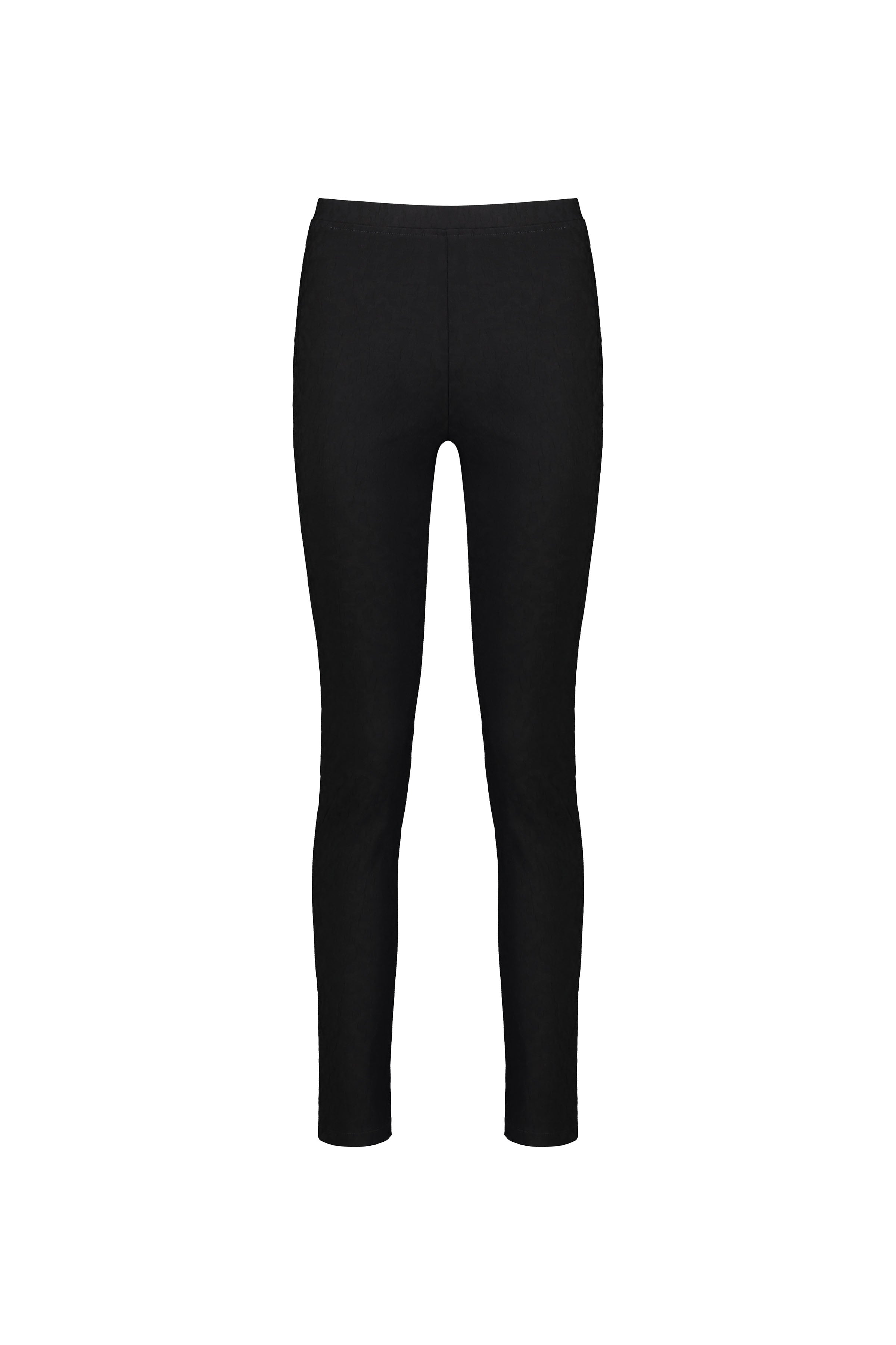 230AF Black - Skinny Leg Full Length Embossed Pull-On - Vassalli