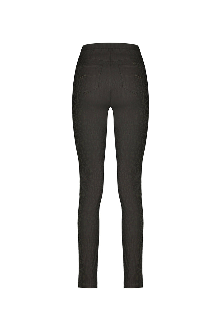 230AF Olive - Skinny Leg Full Length Embossed Pull-On - Vassalli