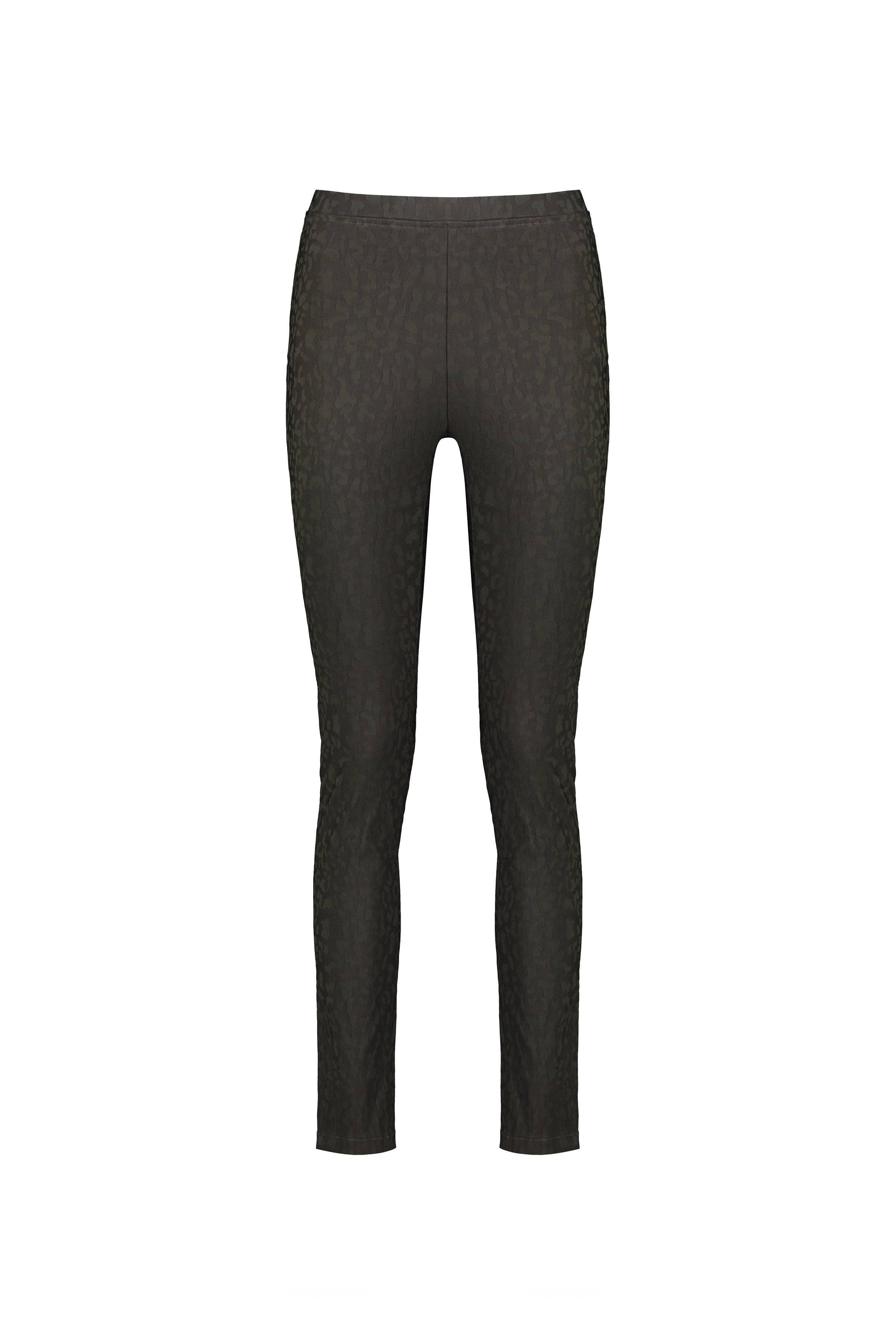 230AF Olive - Skinny Leg Full Length Embossed Pull-On - Vassalli