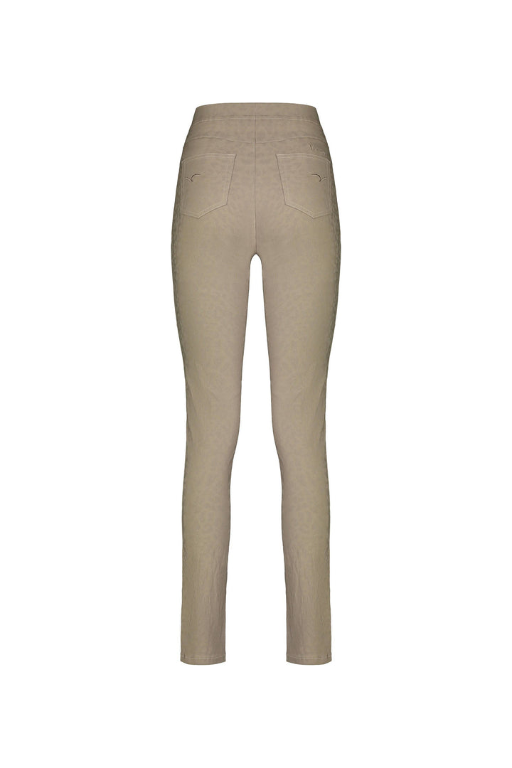 230AF Taupe - Skinny Leg Full Length Embossed Pull-On - Vassalli