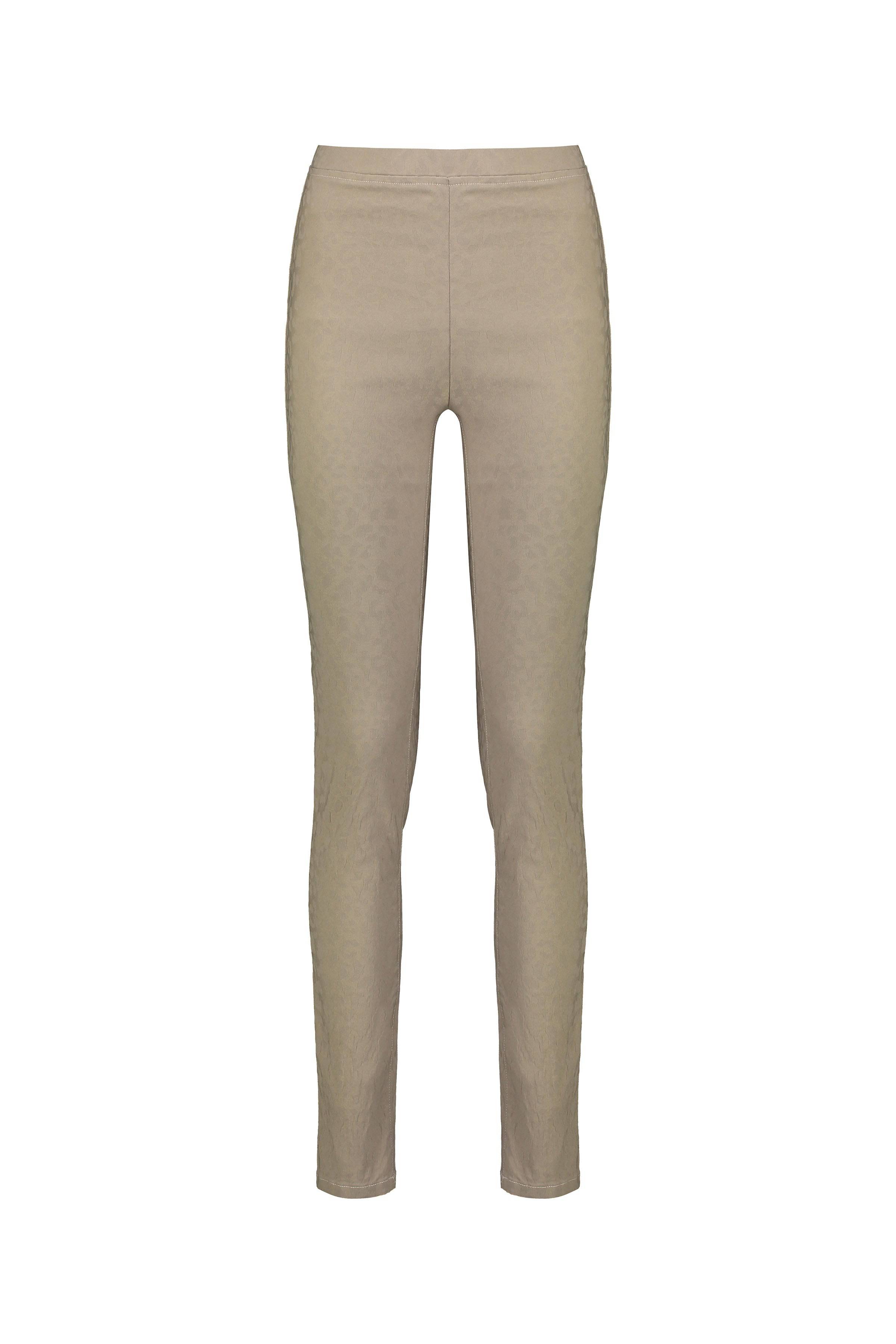 230AF Taupe - Skinny Leg Full Length Embossed Pull-On - Vassalli