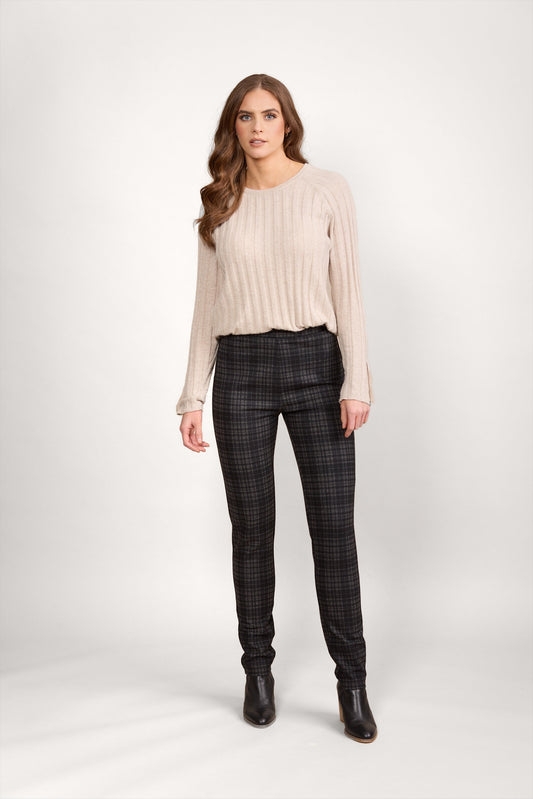 230 Bennett - Skinny Leg Full Length Printed Ponti Pull On - Vassalli