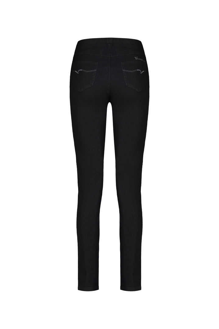 230 Black Denim - Skinny Leg Full Length Denim Pull-On - Vassalli