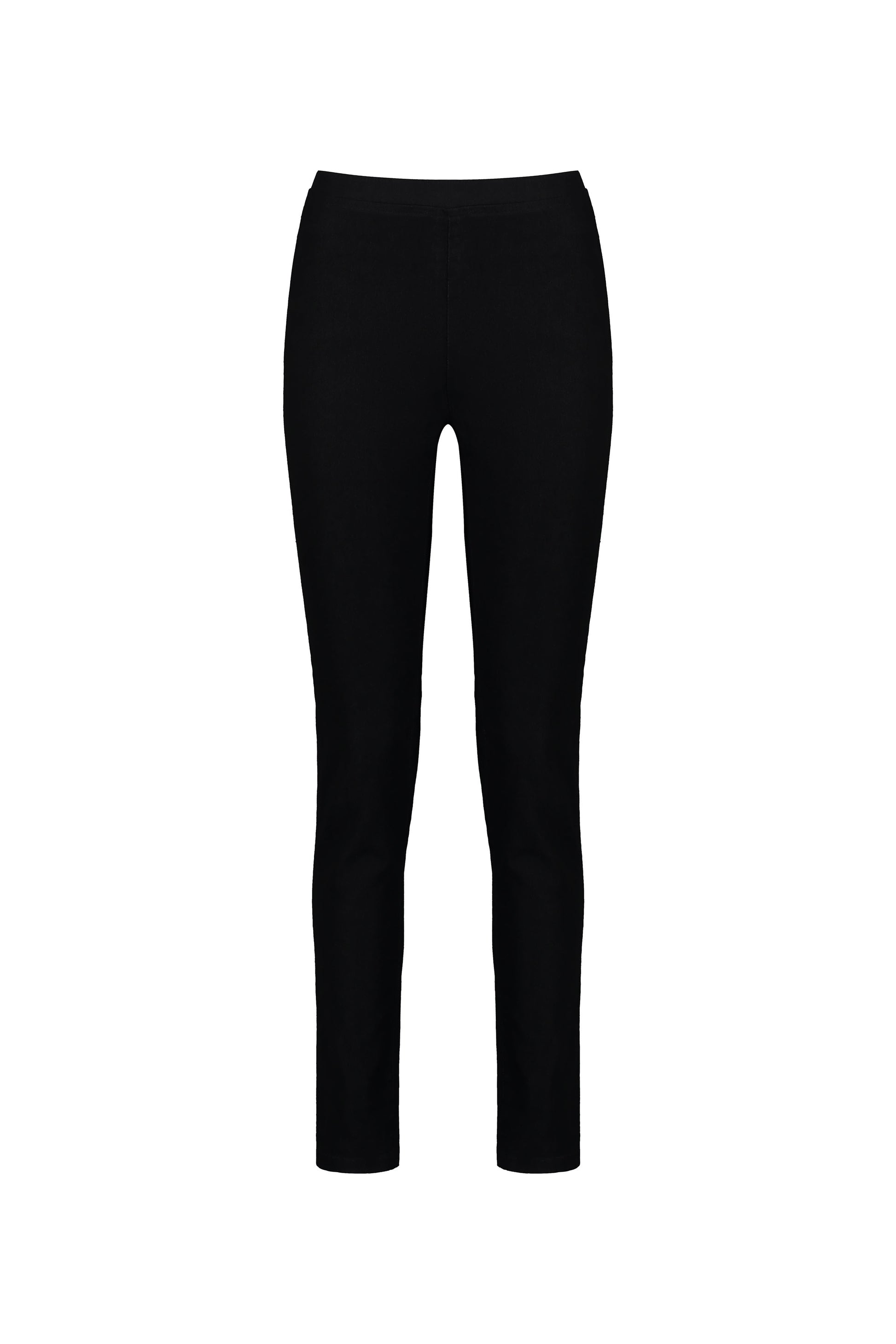230 Black Denim - Skinny Leg Full Length Denim Pull-On - Vassalli