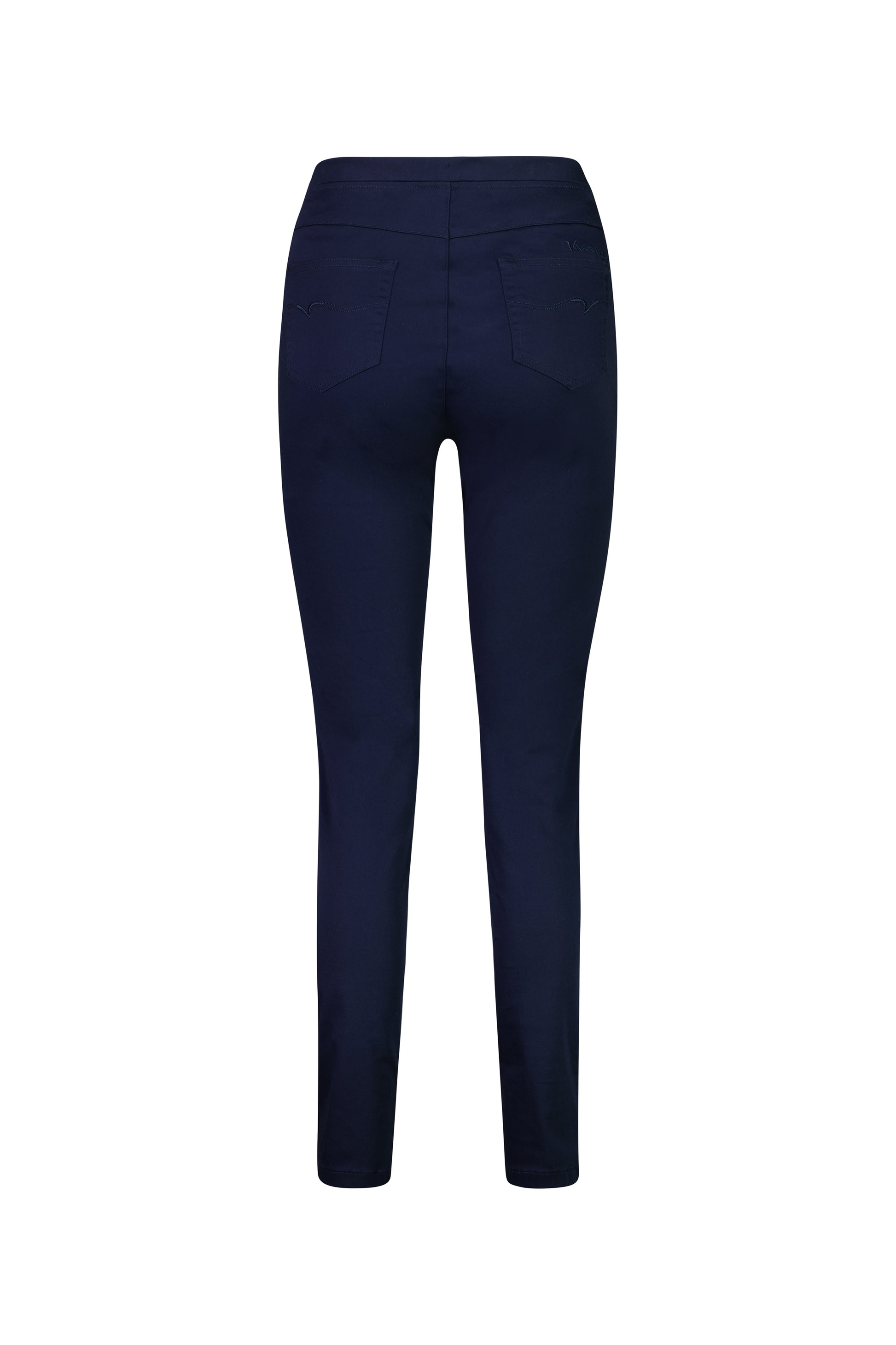 230LW Navy - Plain Skinny Leg Full Length Lightweight Pull On - Vassalli