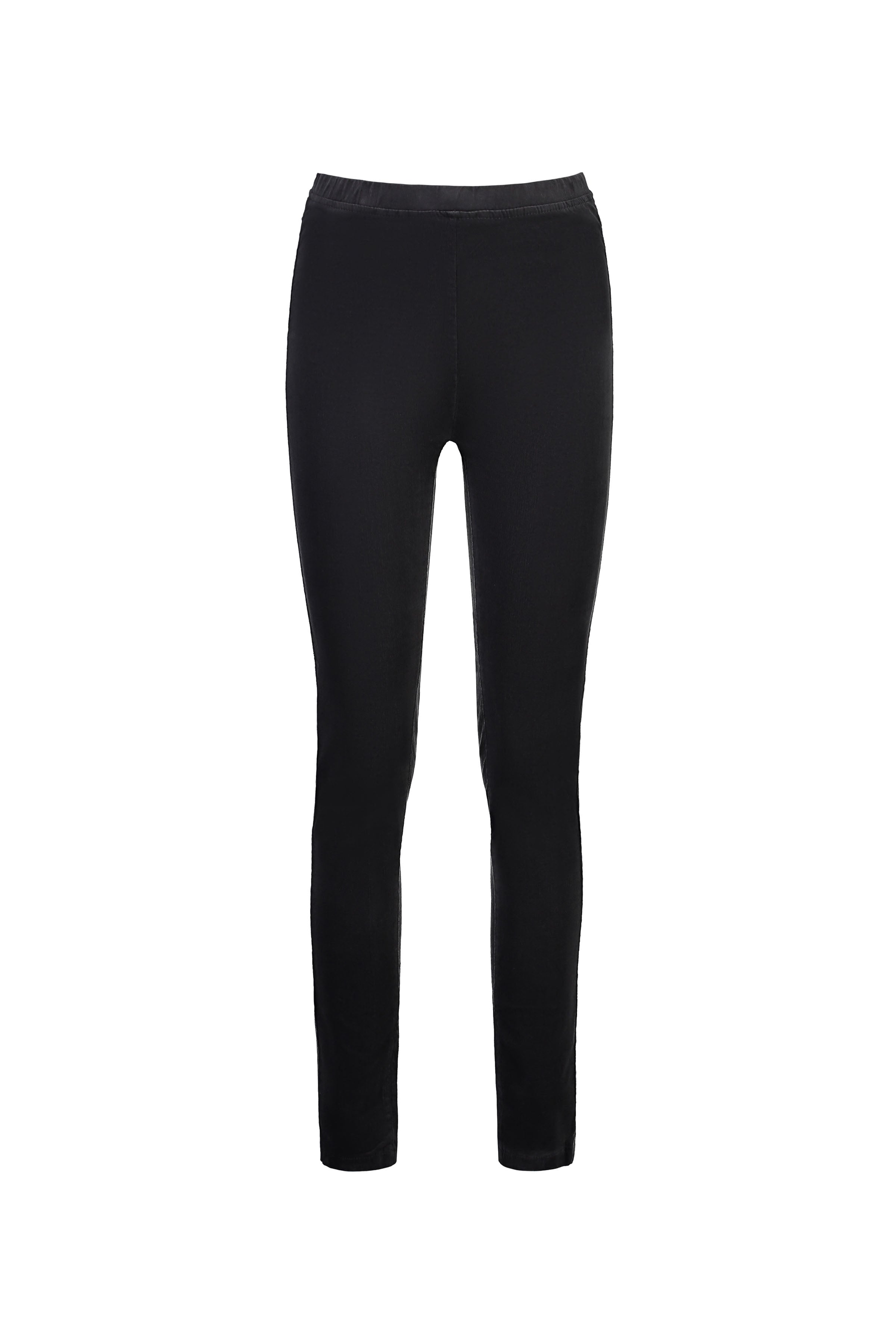 230M Charcoal - Skinny Leg Full Length Pinwale Cord Pull-On - Vassalli