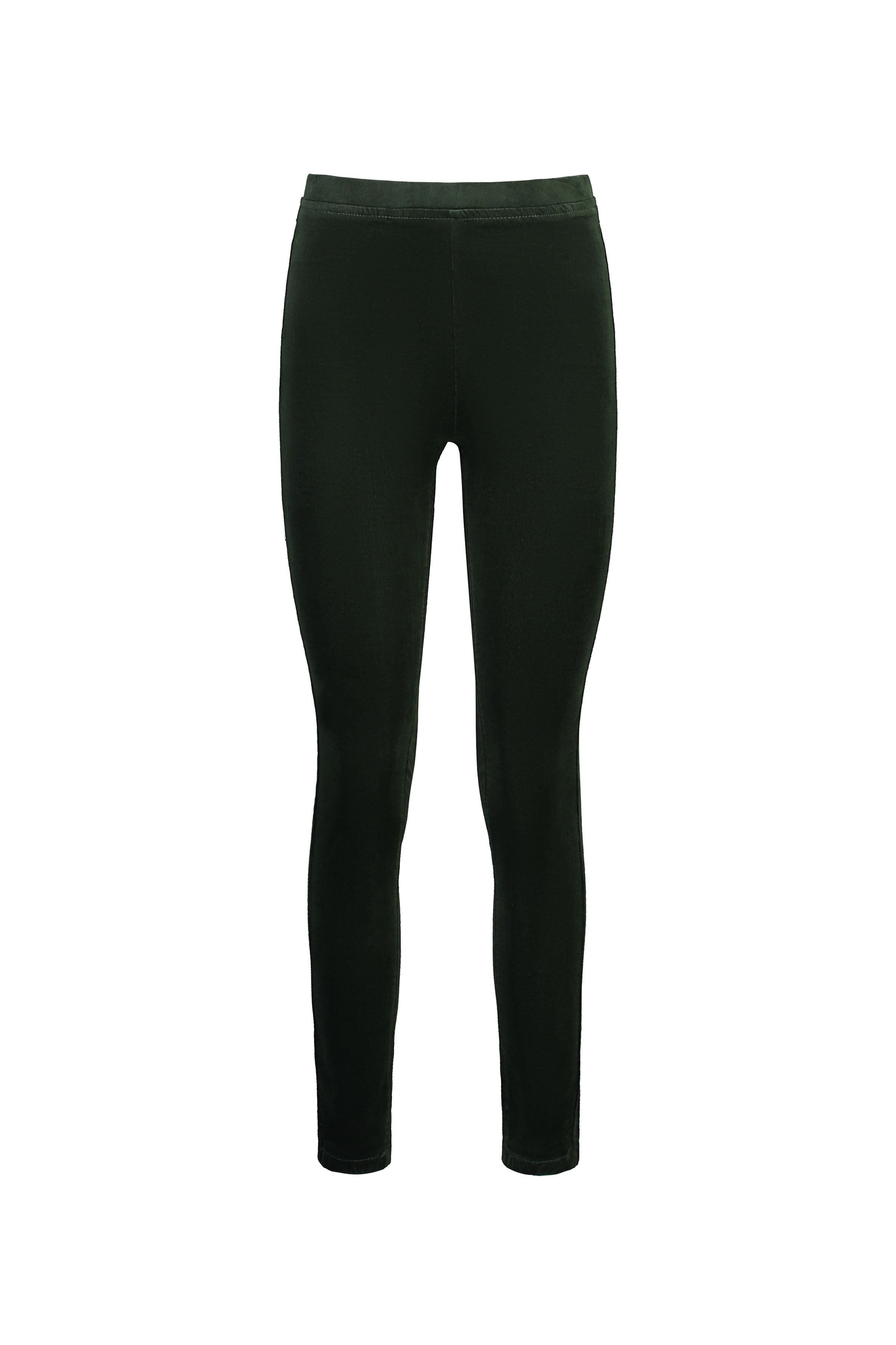 230M Forest - Skinny Leg Full Length Pinwale Cord Pull-On - Vassalli
