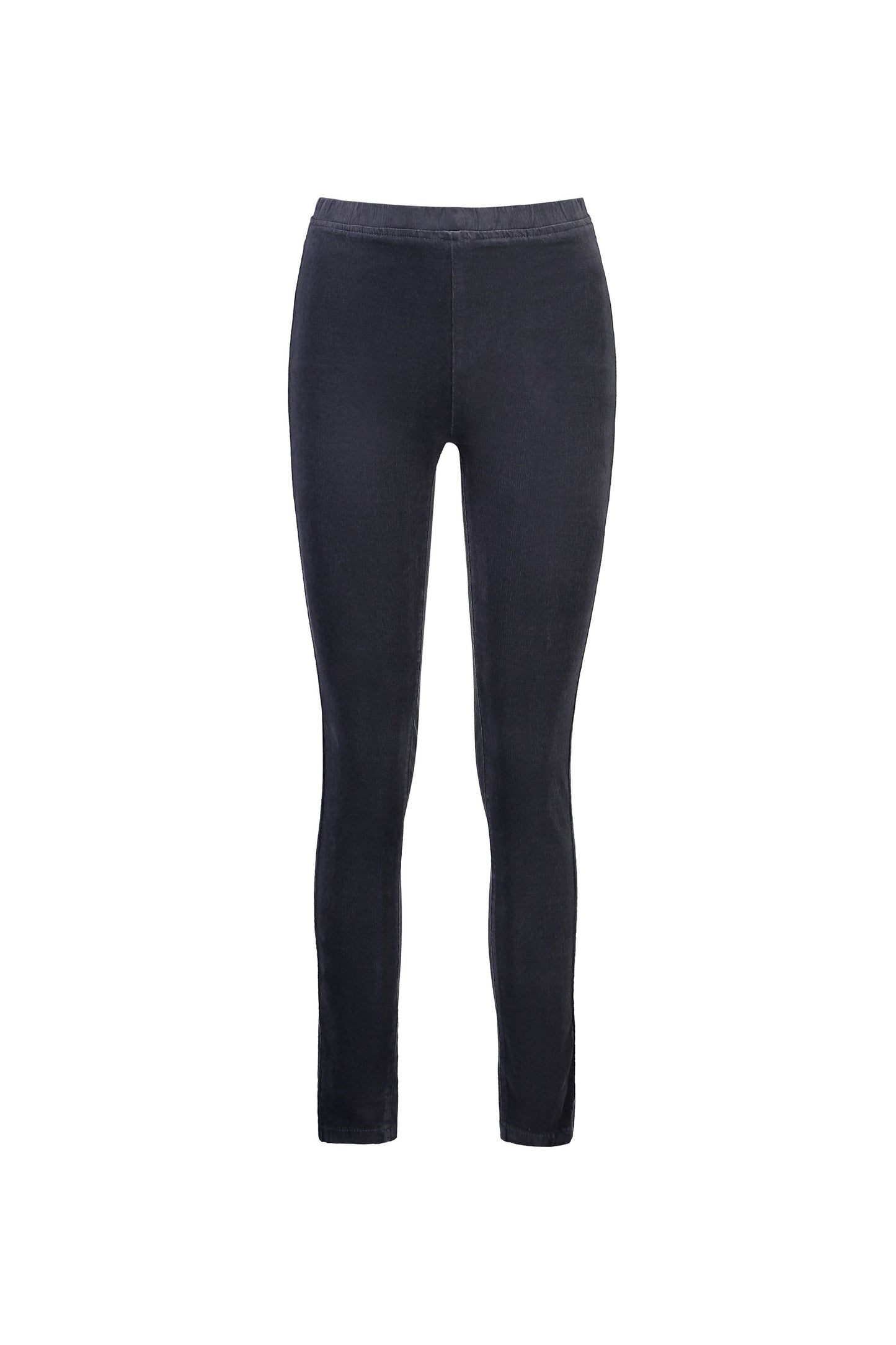 230M Graphite - Skinny Leg Full Length Cord Pull-On - Vassalli
