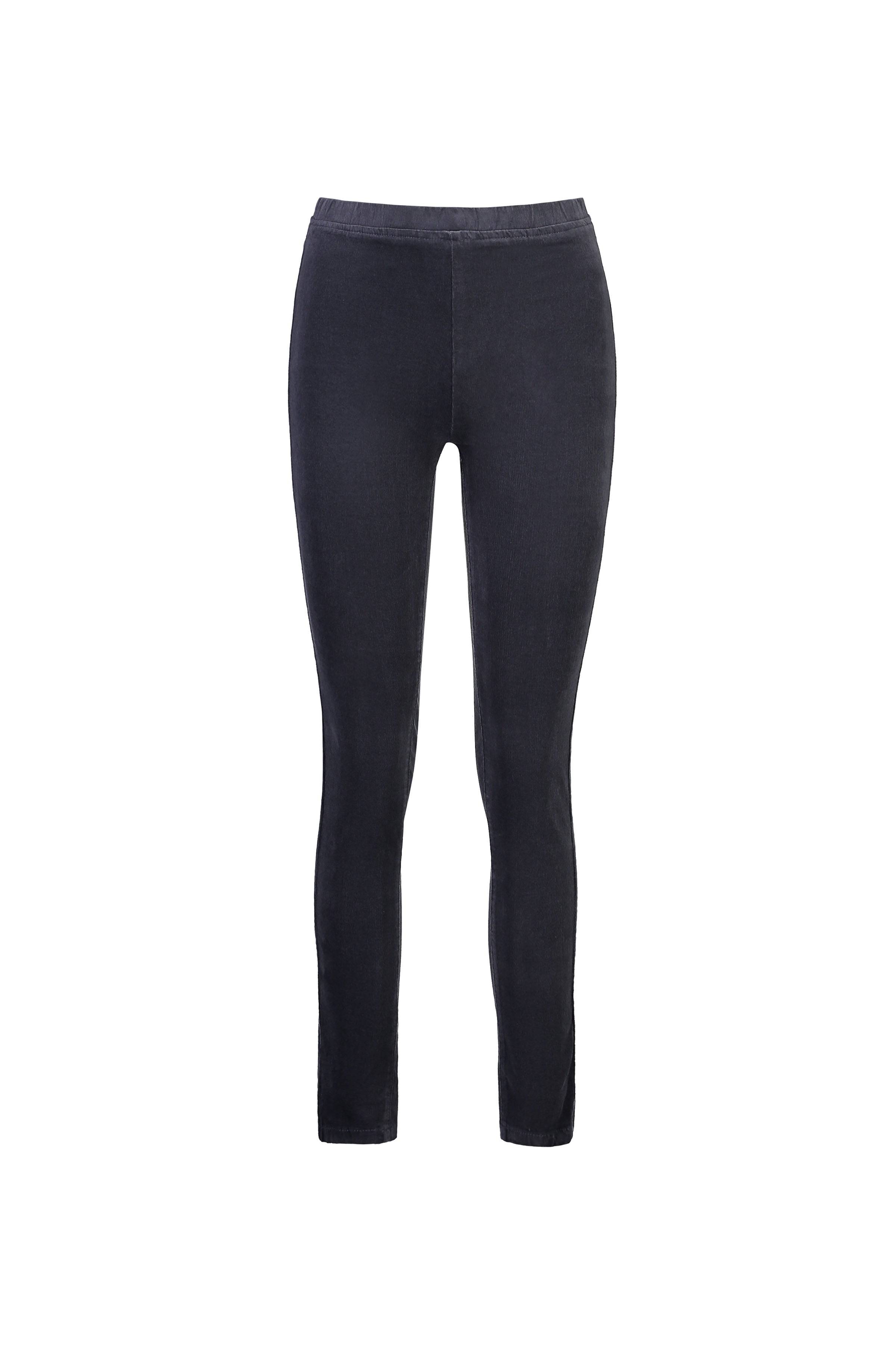 230M Graphite - Skinny Leg Full Length Cord Pull-On - Vassalli
