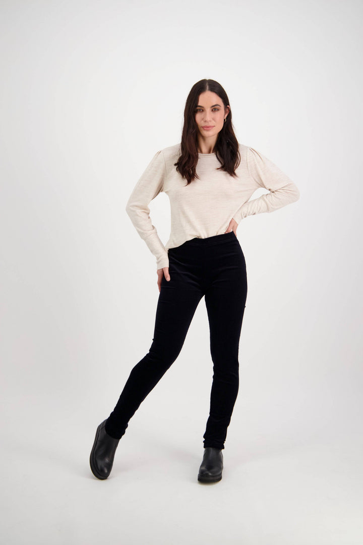 230M Midnight - Skinny Leg Full Length Pinwale Cord Pull-On - Vassalli