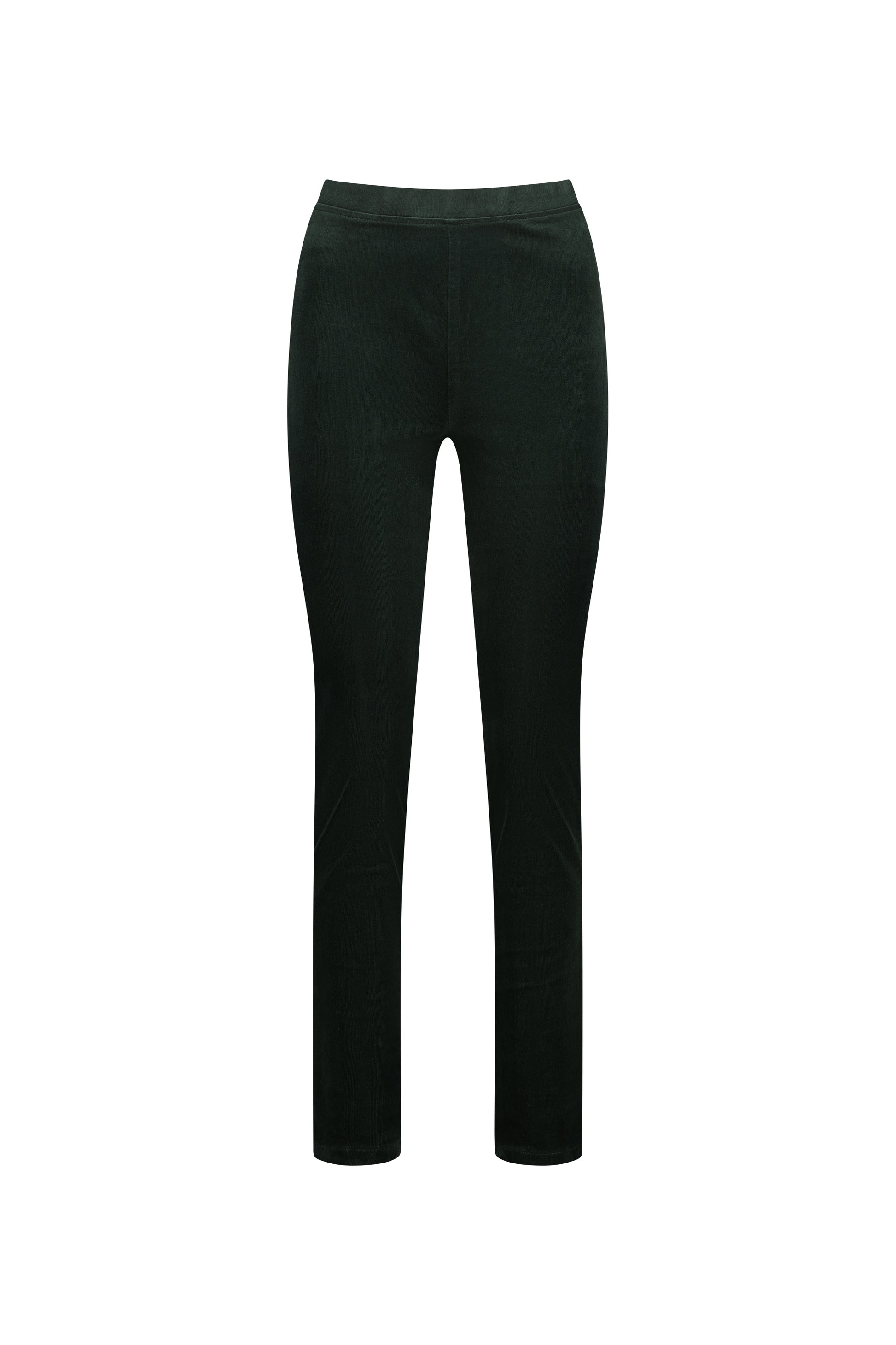 230M Olive - Skinny Leg Full Length Pinwale Cord Pull On - Vassalli