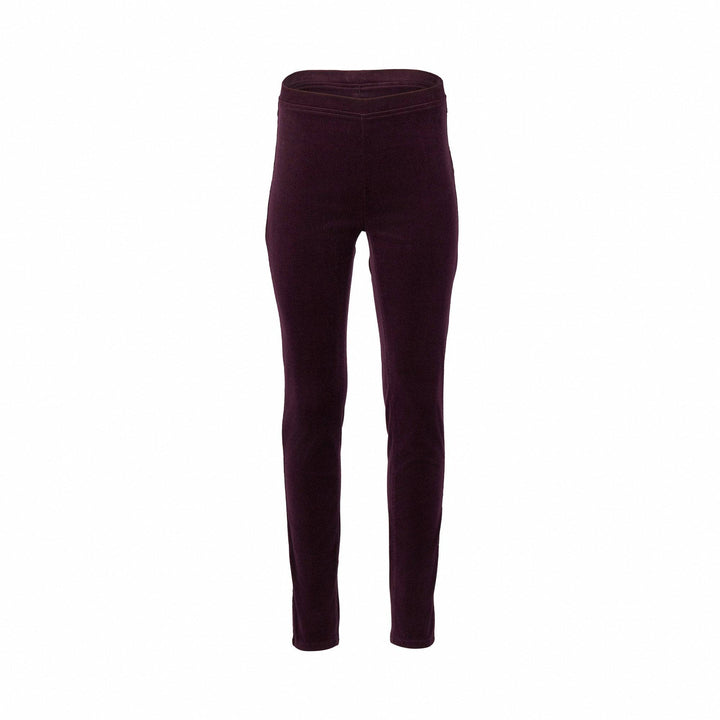 230M Mulberry - Skinny Leg Full Length Pinwale Cord Pull-On - Vassalli