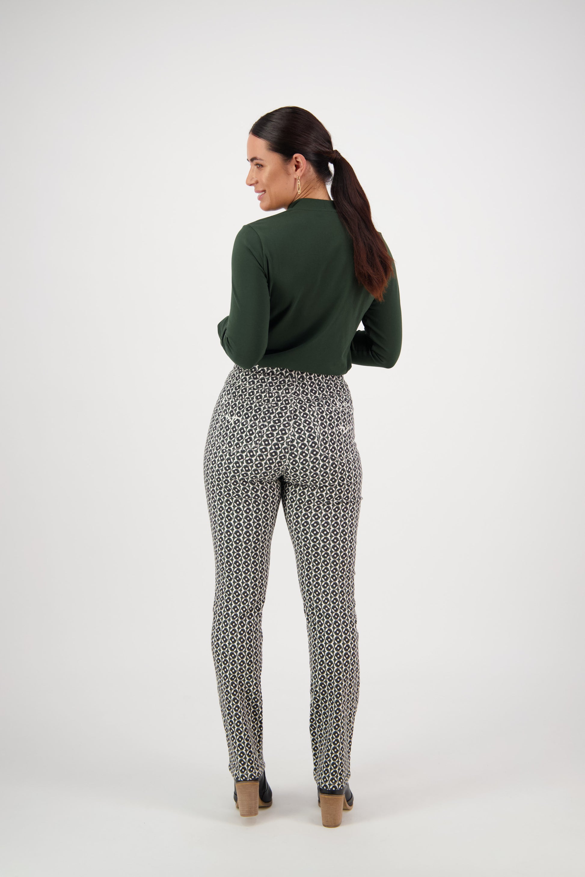 234A Vault - Slim Leg Full Length Printed Pull On - Vassalli