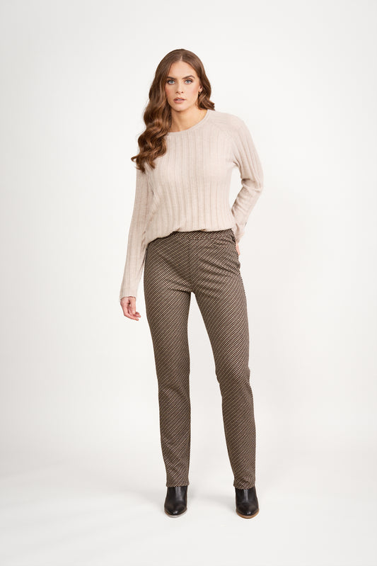 234B Brentwood - Slim Leg Full Length Knit Pull On - Vassalli