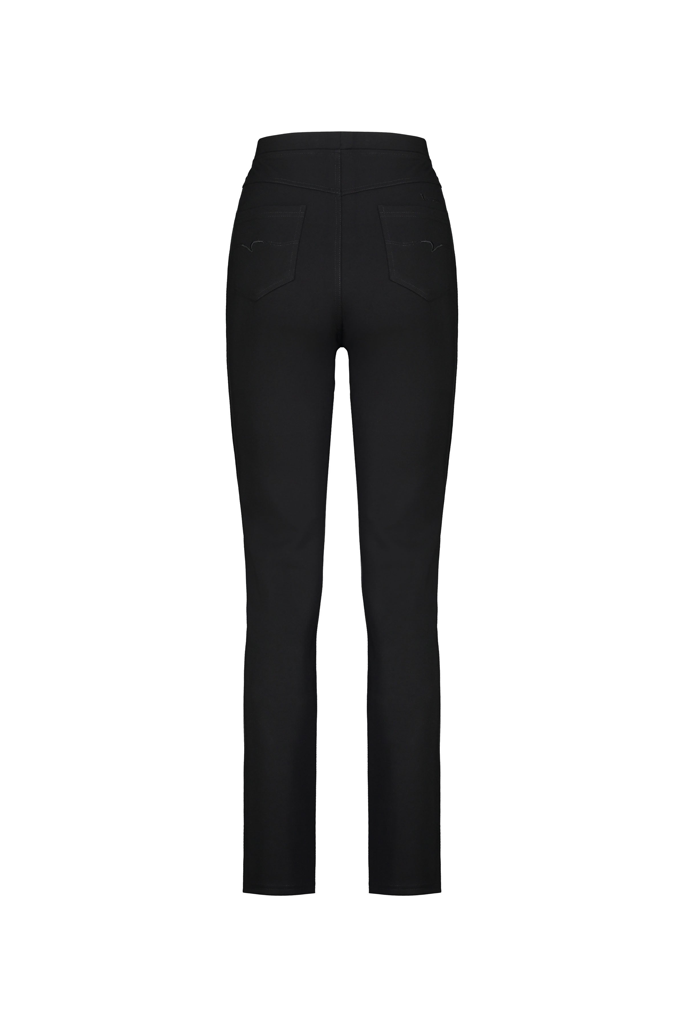 234 Black - Slim Leg Full Length Ponti Pull-On - Vassalli