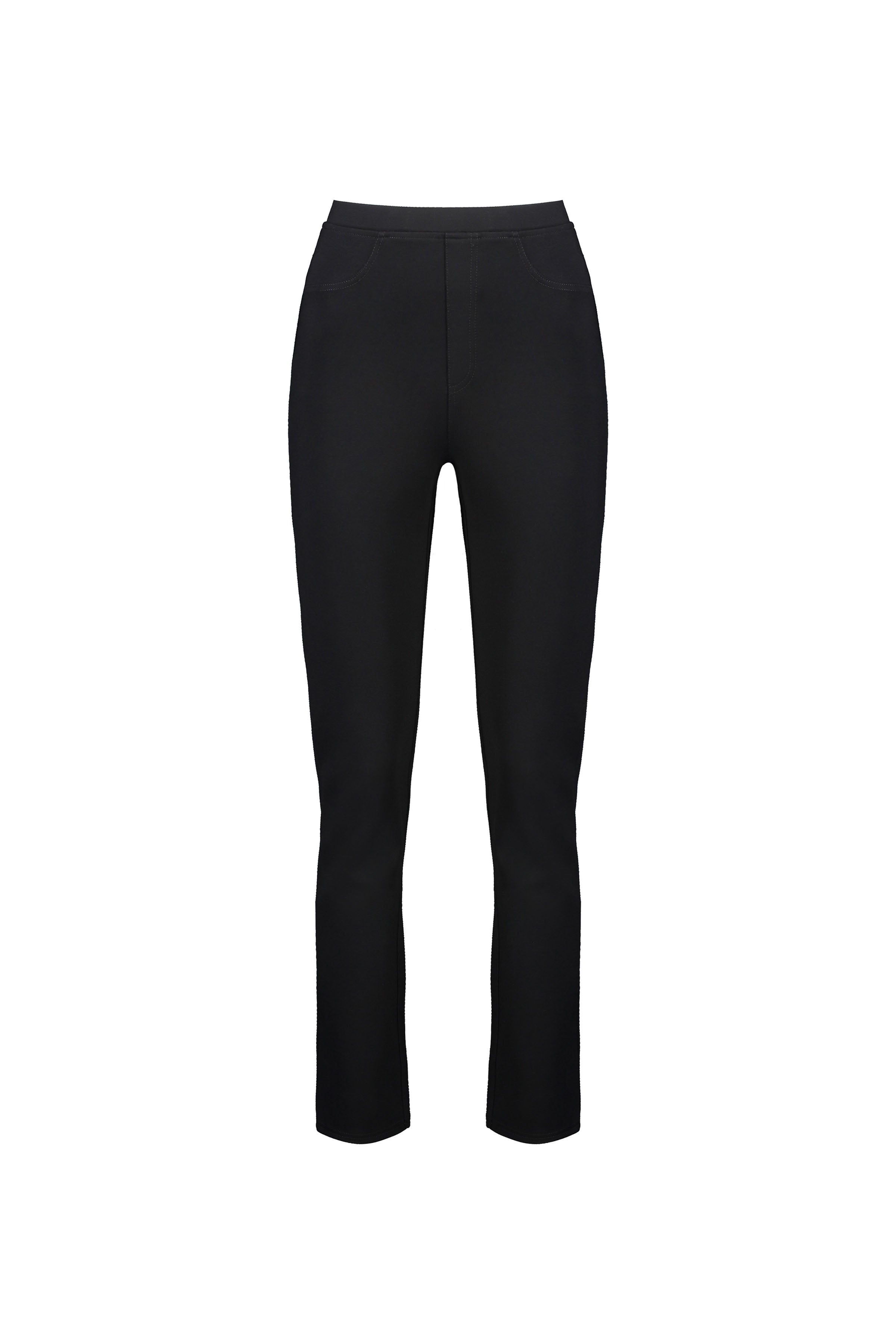 234 Black - Slim Leg Full Length Ponti Pull-On - Vassalli