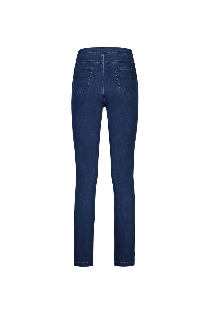 234DN Blue Denim - Slim Leg Full Length Denim Pull-On - Vassalli